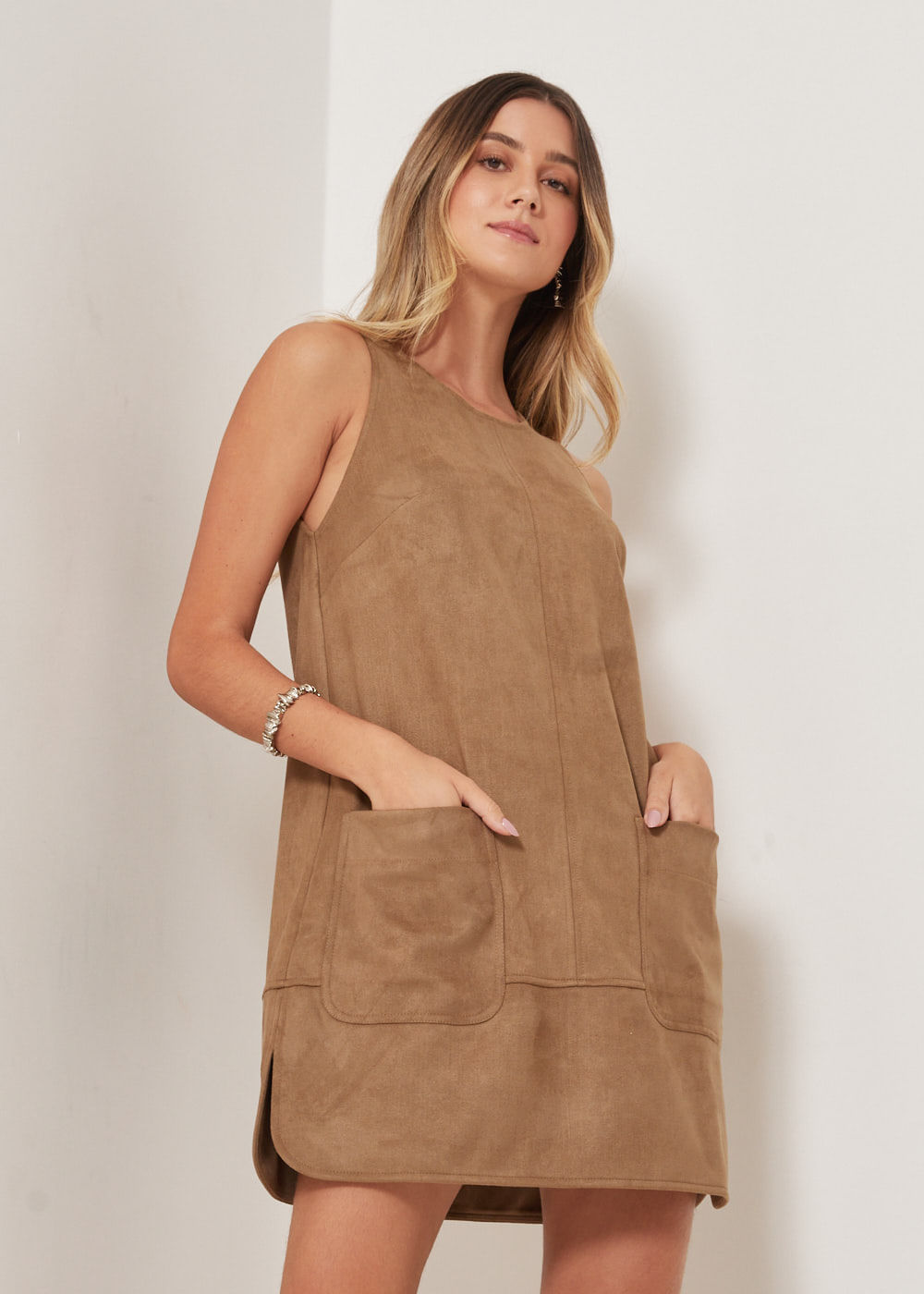 33.10.3302GEN VESTIDO SUEDE BOLSOS