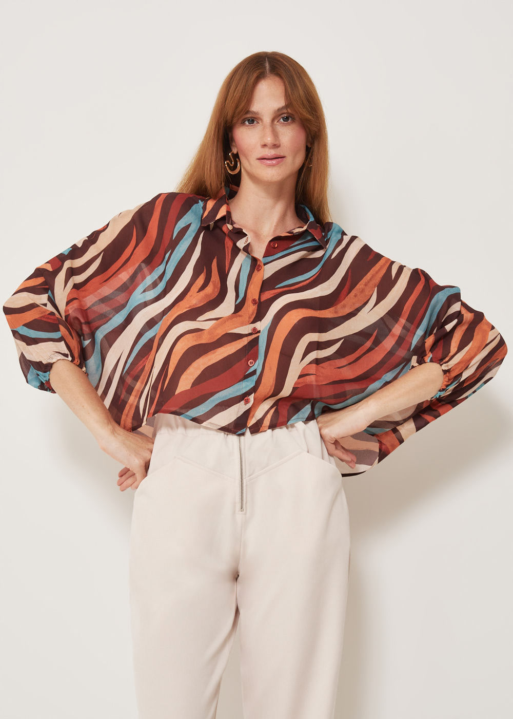 55.20.3301EST CAMISA MANGA MORCEGO ESTAMPA COLOR ZEBRA