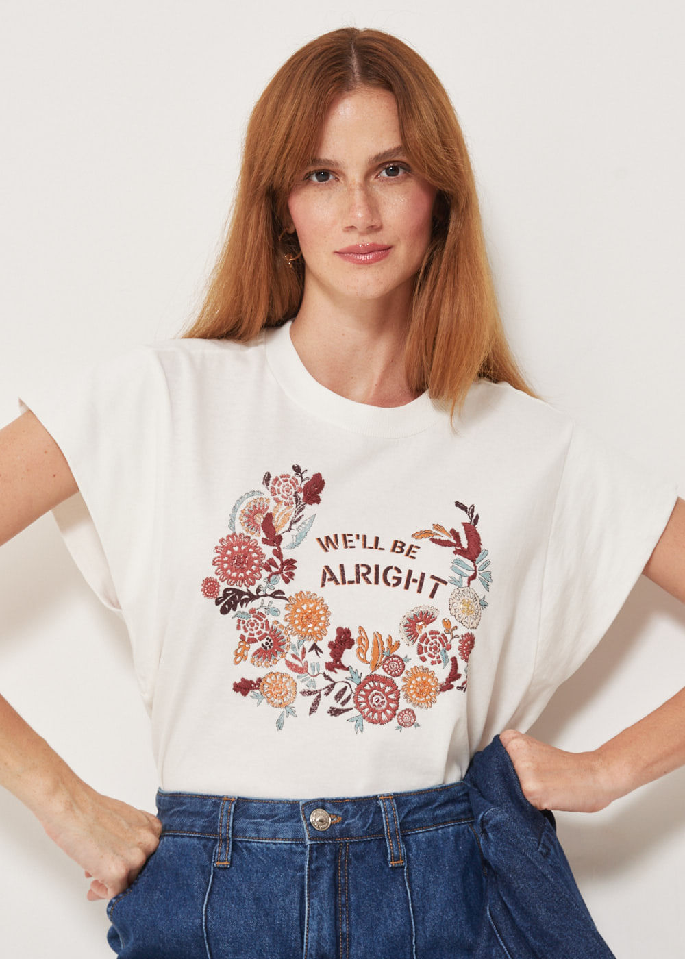 67.43.3302OFW T-SHIRT MALHA APLICAÇÃO ALRIGHT