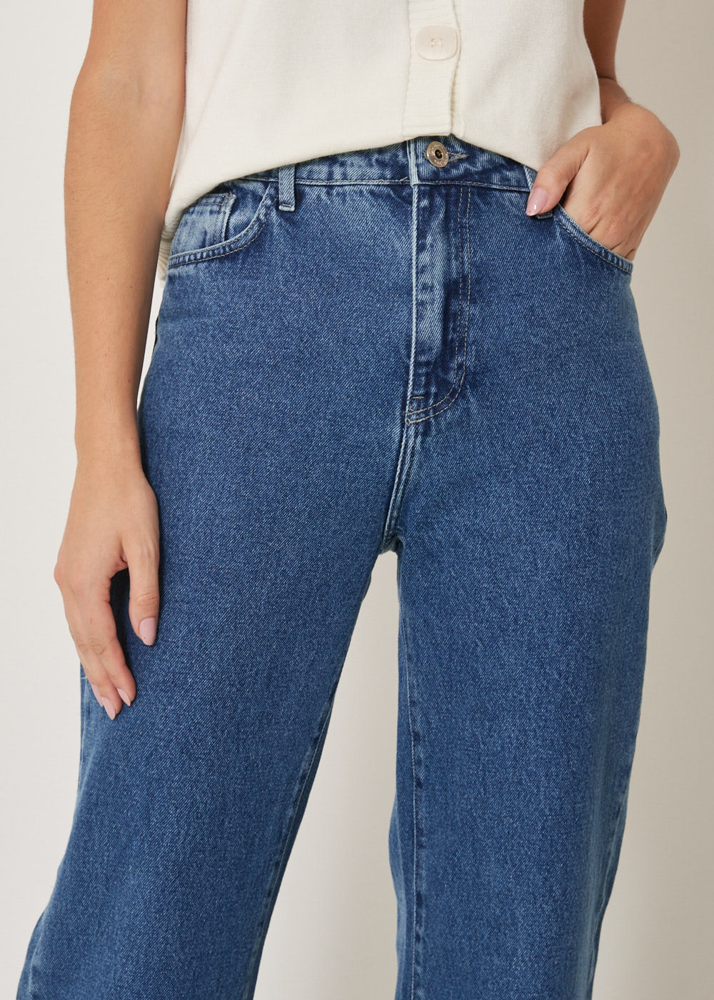 12.25.3302DES CALÇA JEANS WIDE LEG DESTROYER
