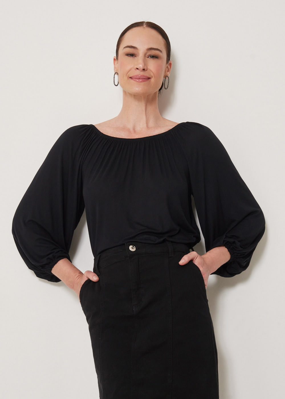 66.40.3309PTO BLUSA MANGA LONGA OMBRO A OMBRO