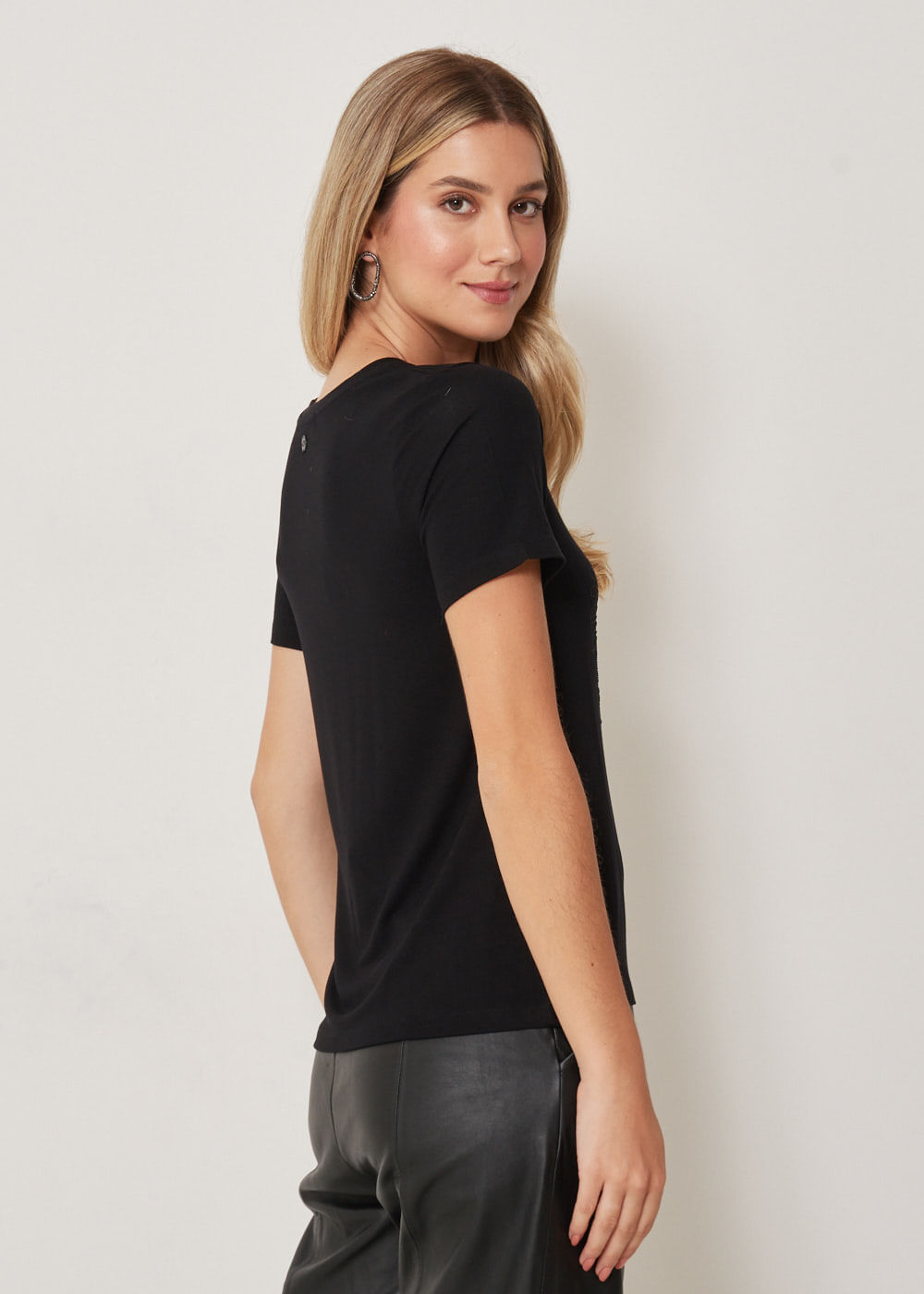 67.43.3309PTO T-SHIRT MALHA M/C APLICAÇÃO CORAÇÃO