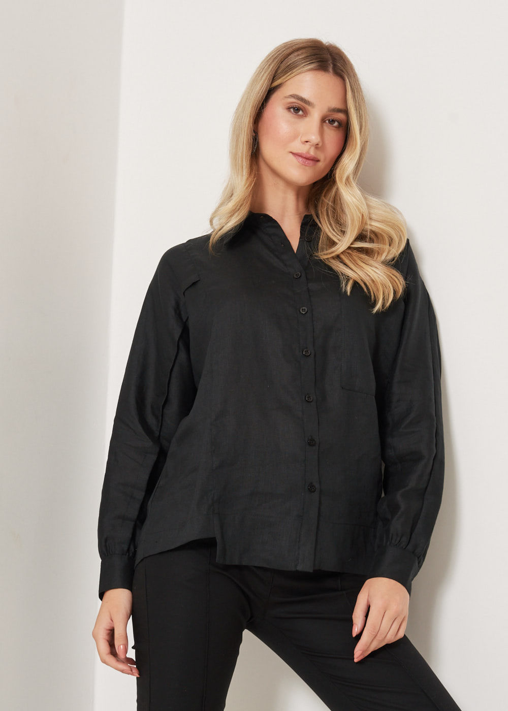 55.40.3315PTO CAMISA LINHO M/L BOLSO OVERSIZE - HIGHLINE