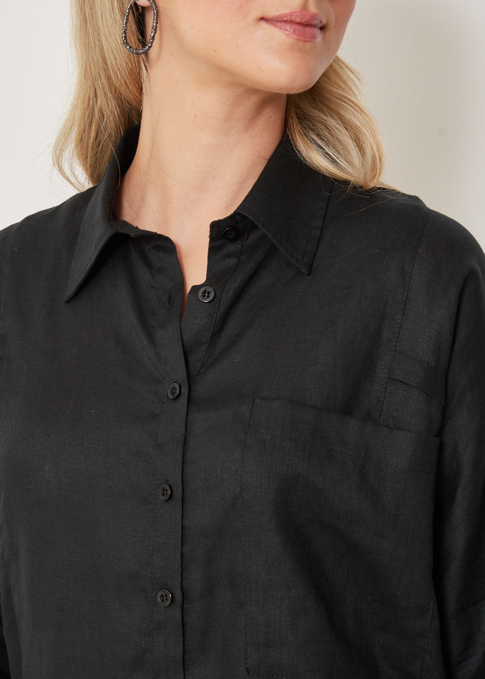 55.40.3315PTO CAMISA LINHO M/L BOLSO OVERSIZE - HIGHLINE
