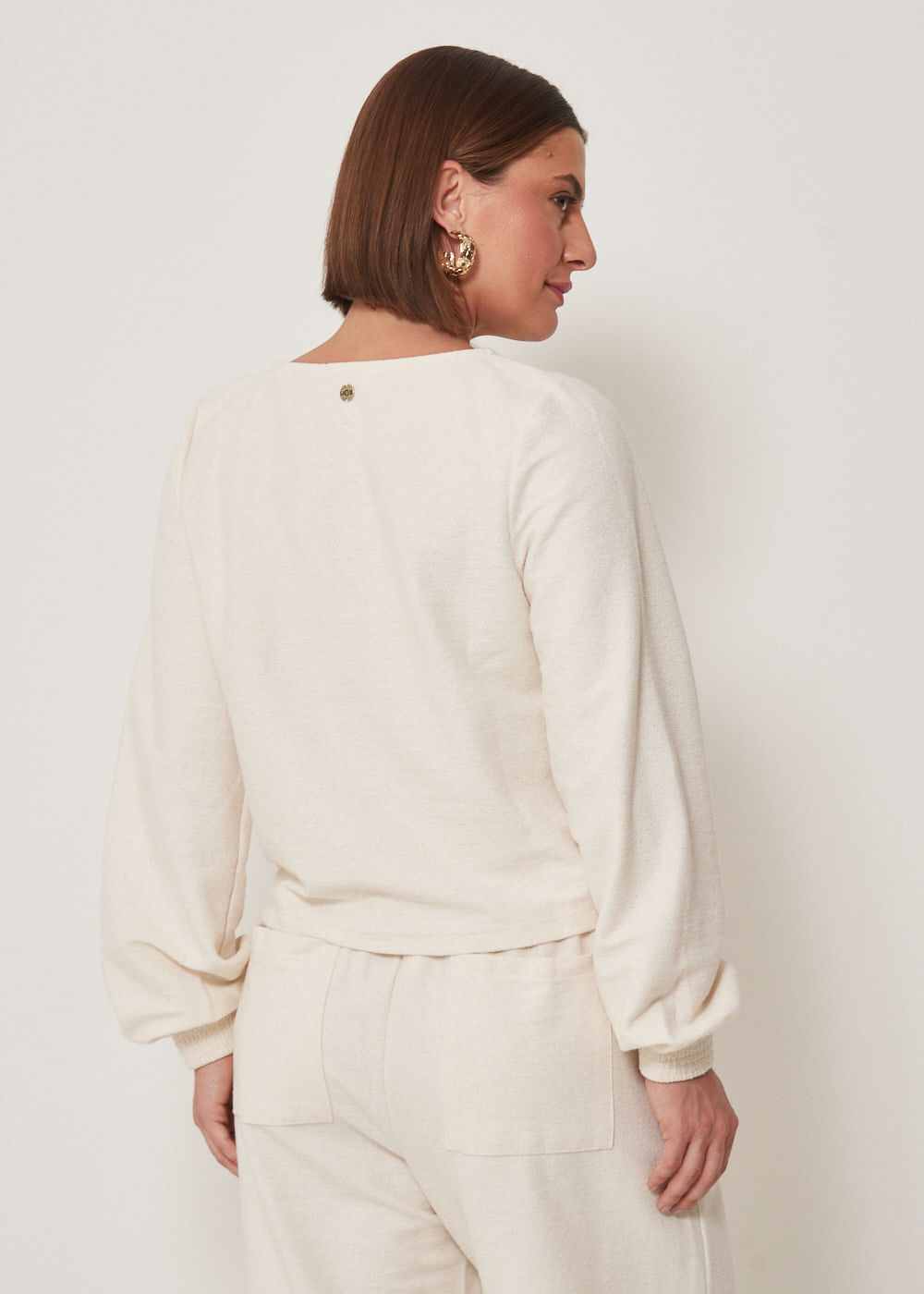 66.70.3301CRU BLUSA MALHA ELASTICO NO PUNHO