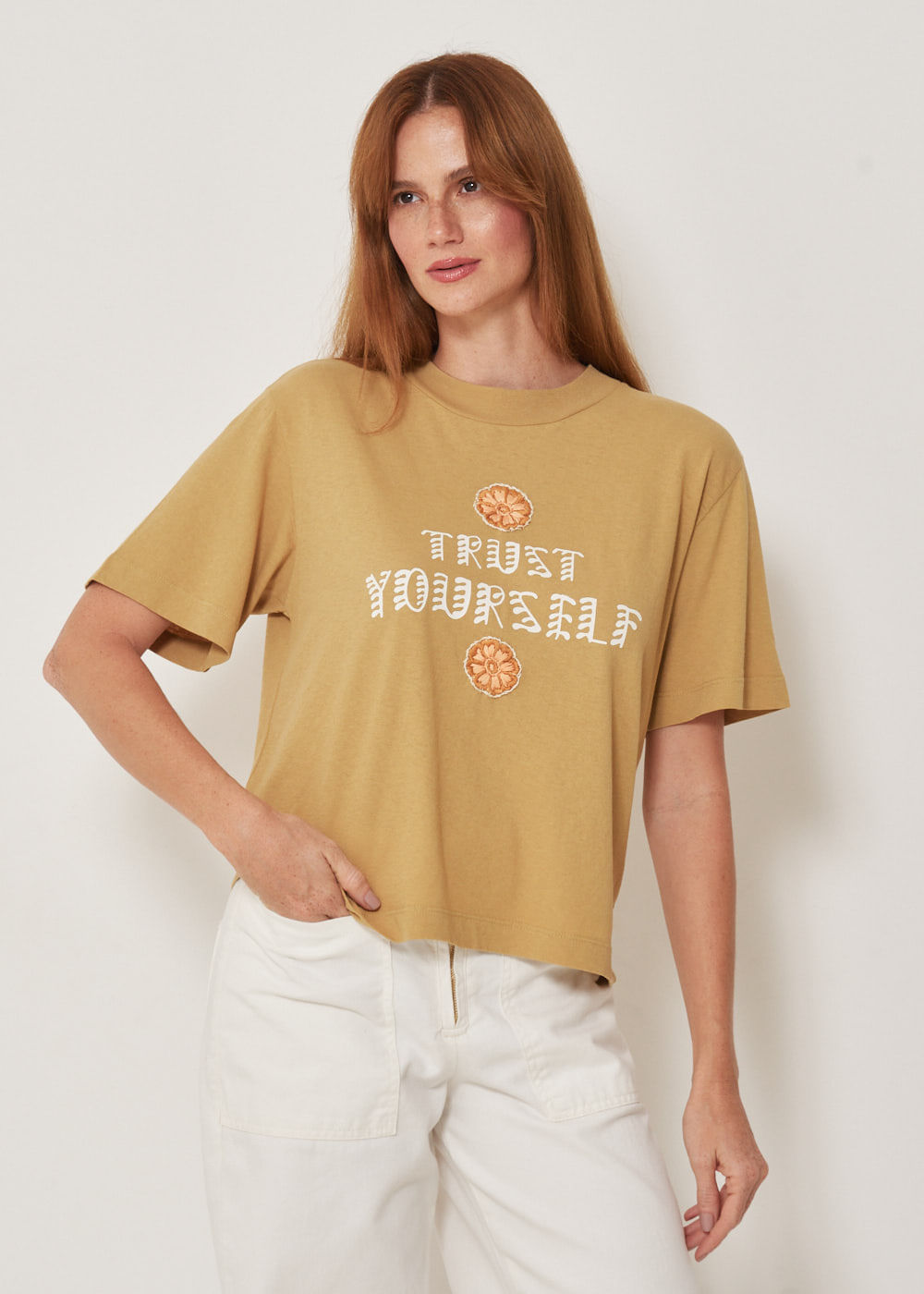 67.43.3304CAM T-SHIRT MALHA APLICAÇÃO TRUST YOURSELF