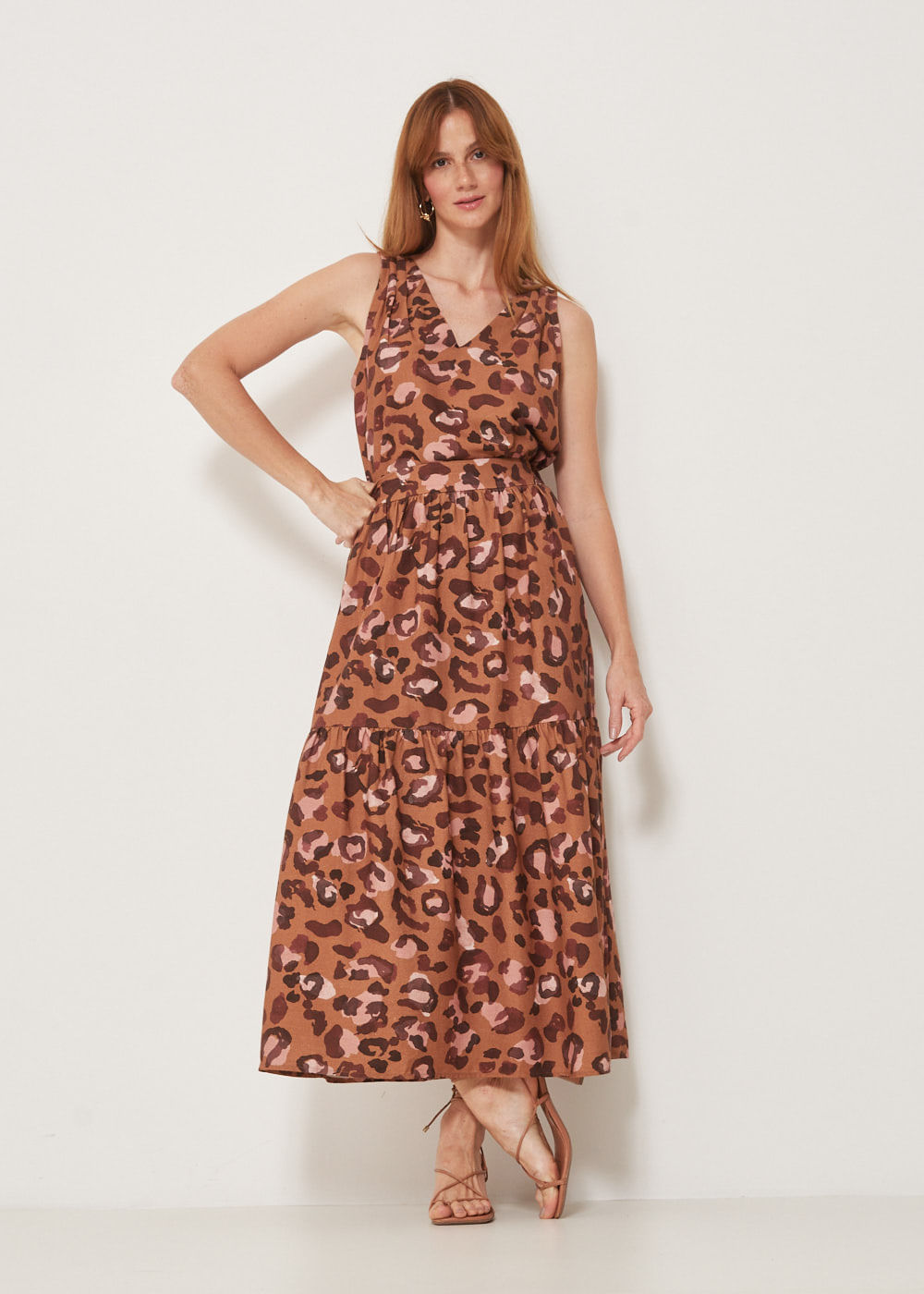 54.21.3311EST SAIA MIDI EVASÊ ESTAMPA JAGUAR PRINT