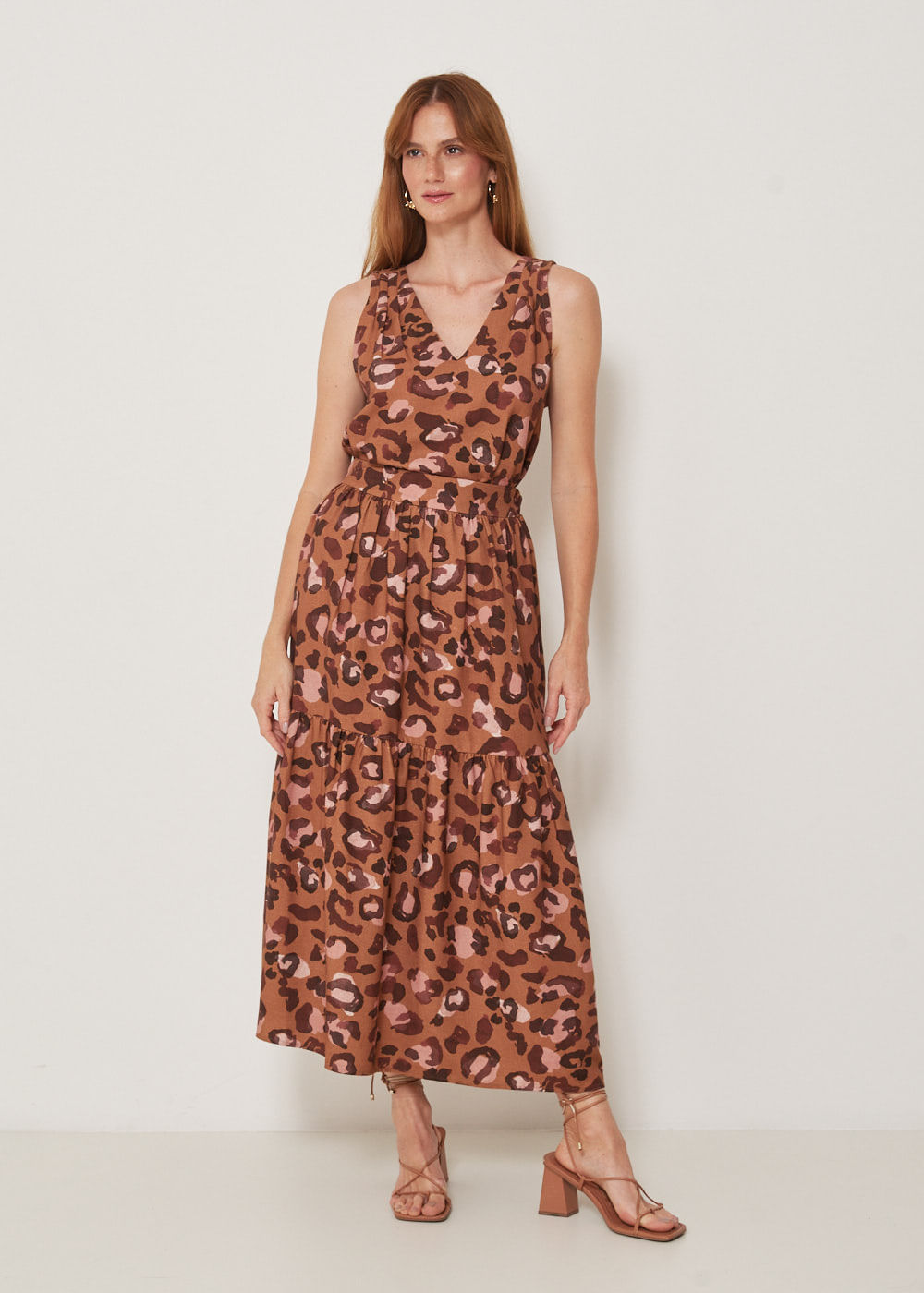 54.21.3311EST SAIA MIDI EVASÊ ESTAMPA JAGUAR PRINT