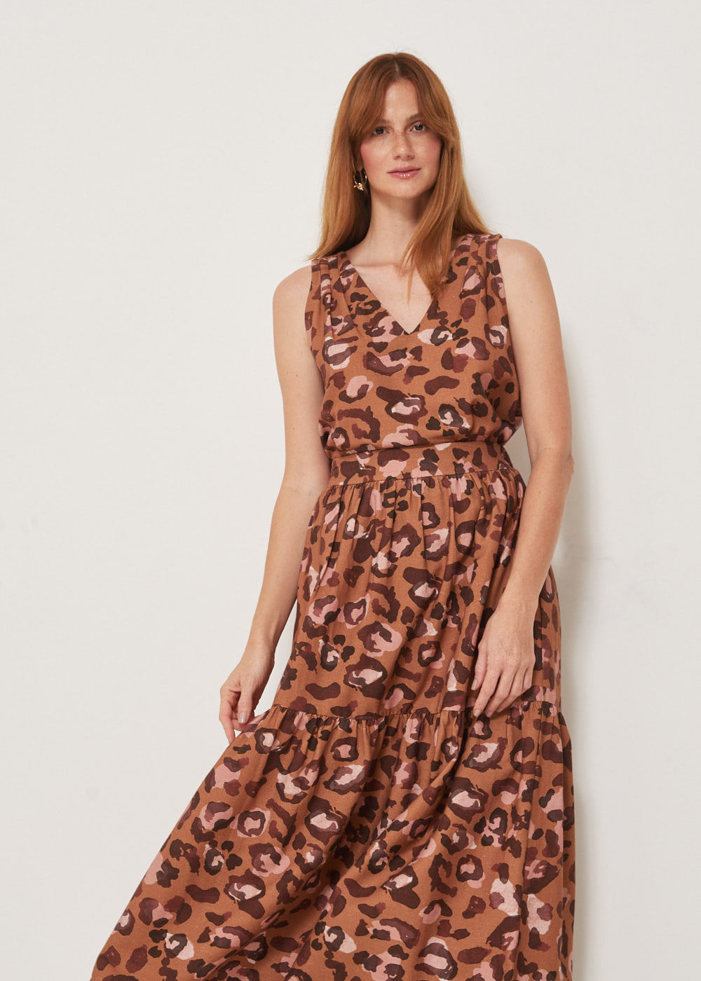 54.21.3311EST SAIA MIDI EVASÊ ESTAMPA JAGUAR PRINT