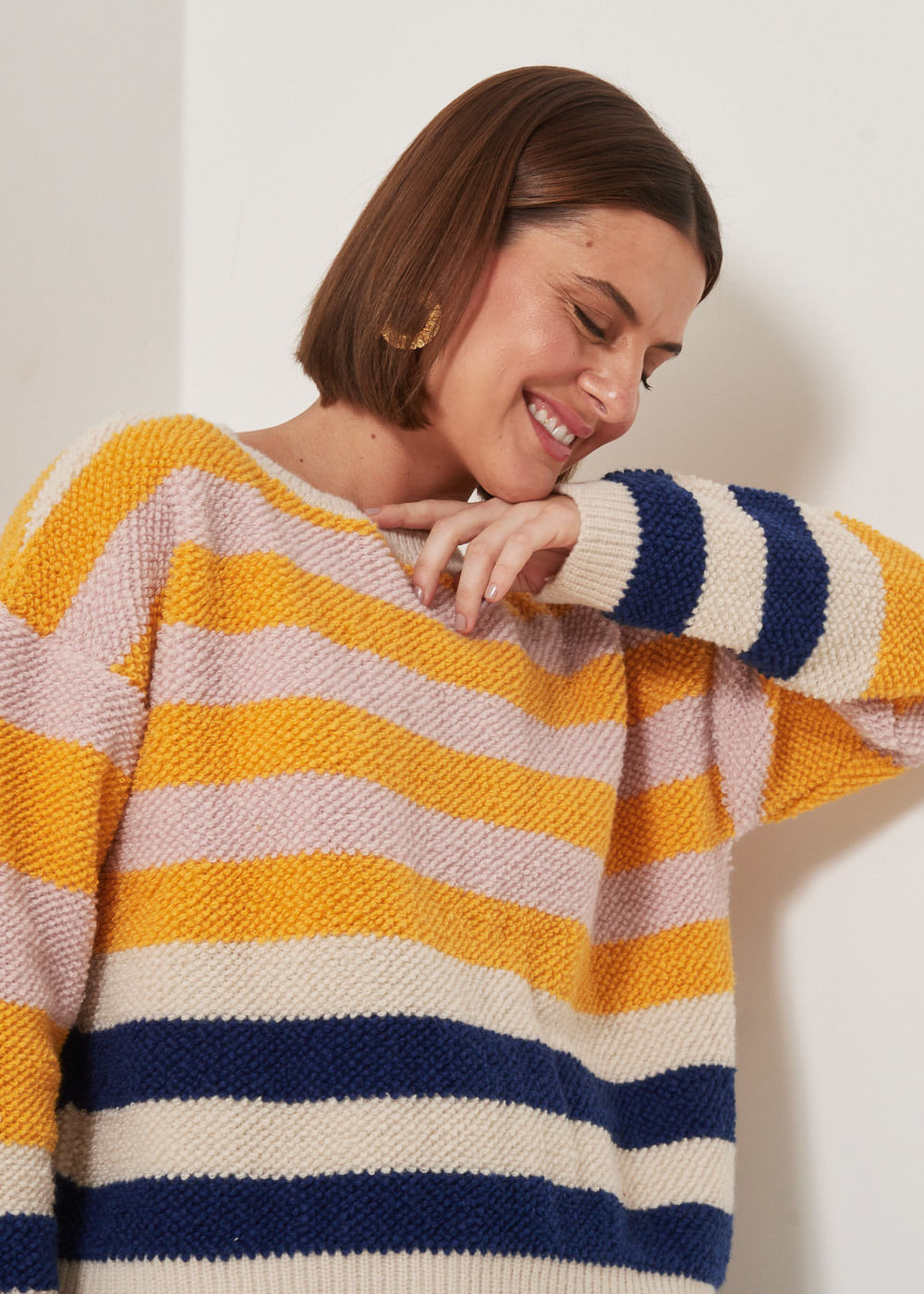 46.40.3301LIS BLUSA DE TRICOT LISTRAS COLORIDAS