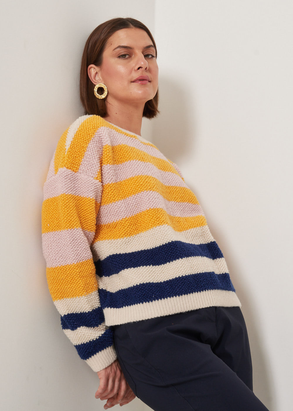 46.40.3301LIS BLUSA DE TRICOT LISTRAS COLORIDAS