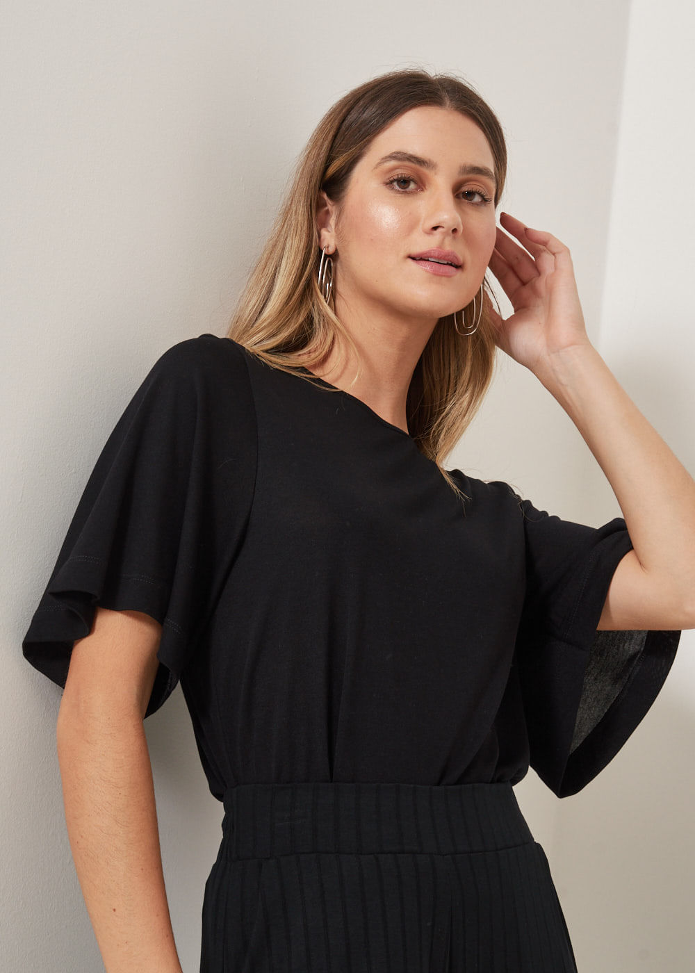 67.40.3303PTO BLUSA MALHA M/C DECOTE CARECA