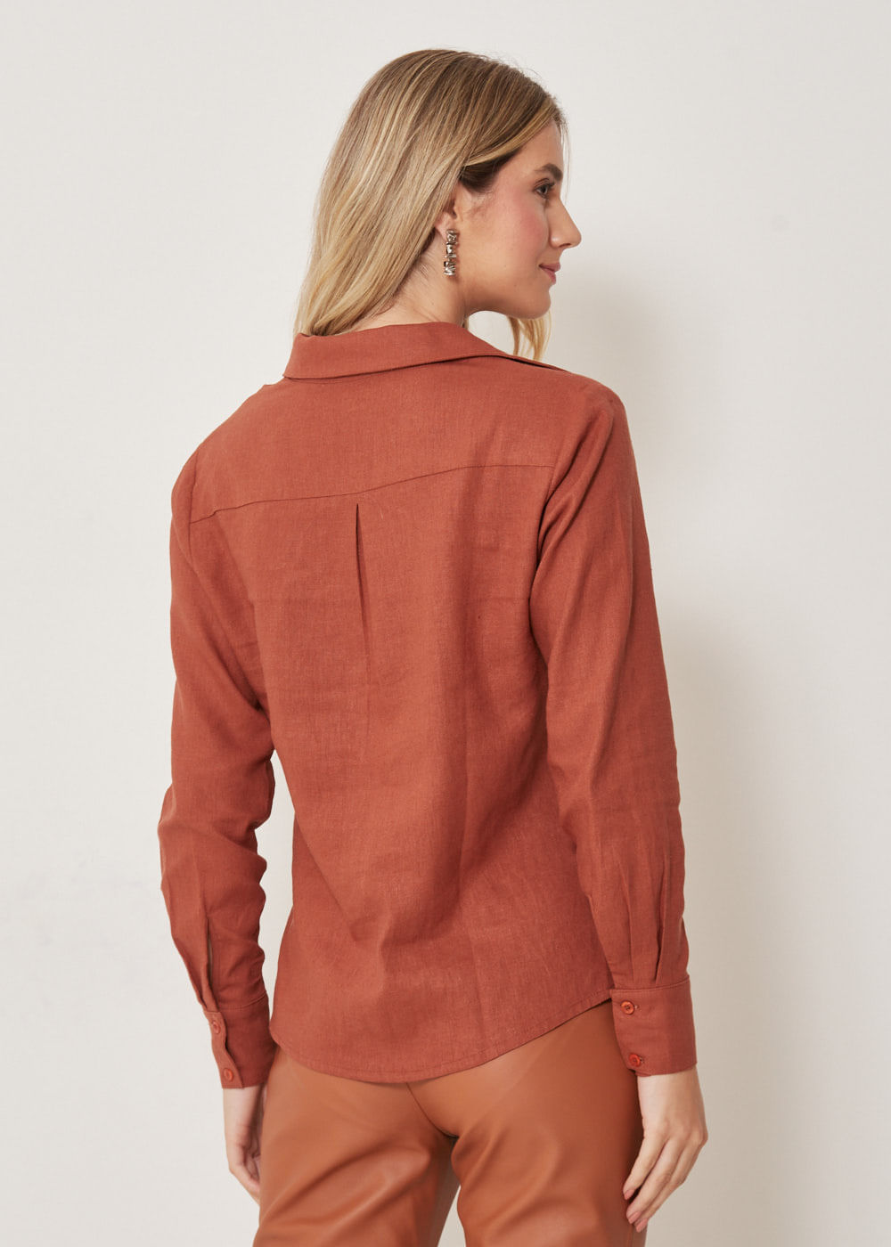 55.40.3317CV1 CAMISA SLIM M/L PREGA DUPLA