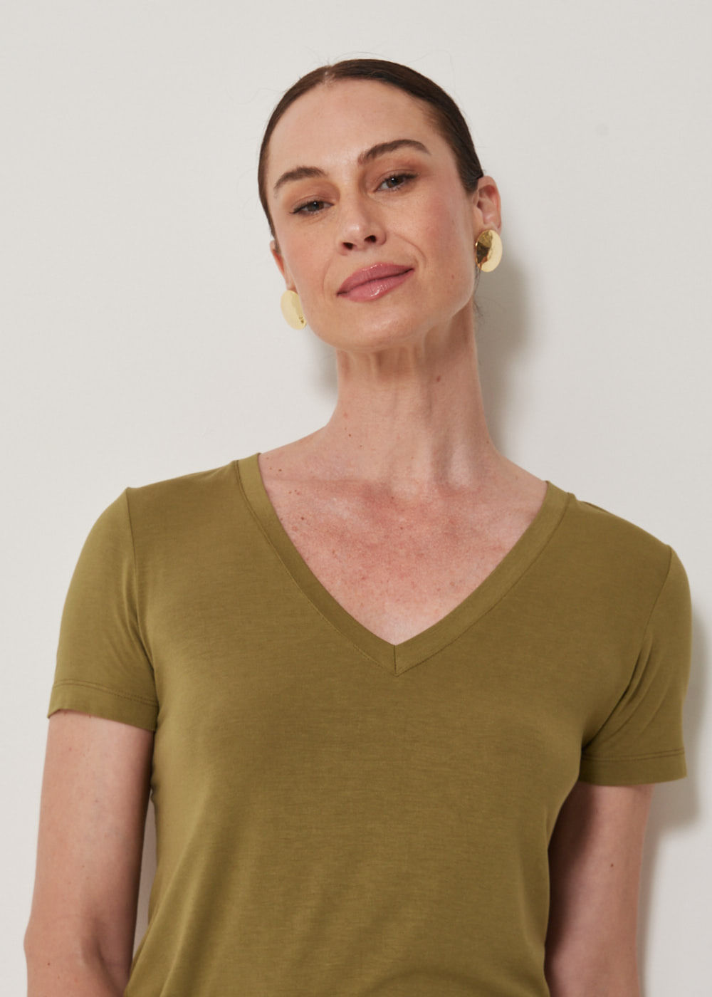 67.10.3301MSG T-SHIRT MALHA BÁSICA DECOTE V