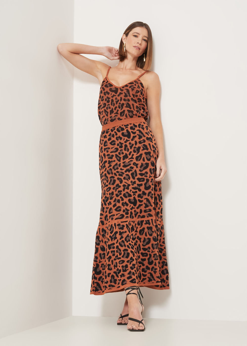 44.20.3304CAC SAIA MIDI TRICOT JACQUARD ONÇA
