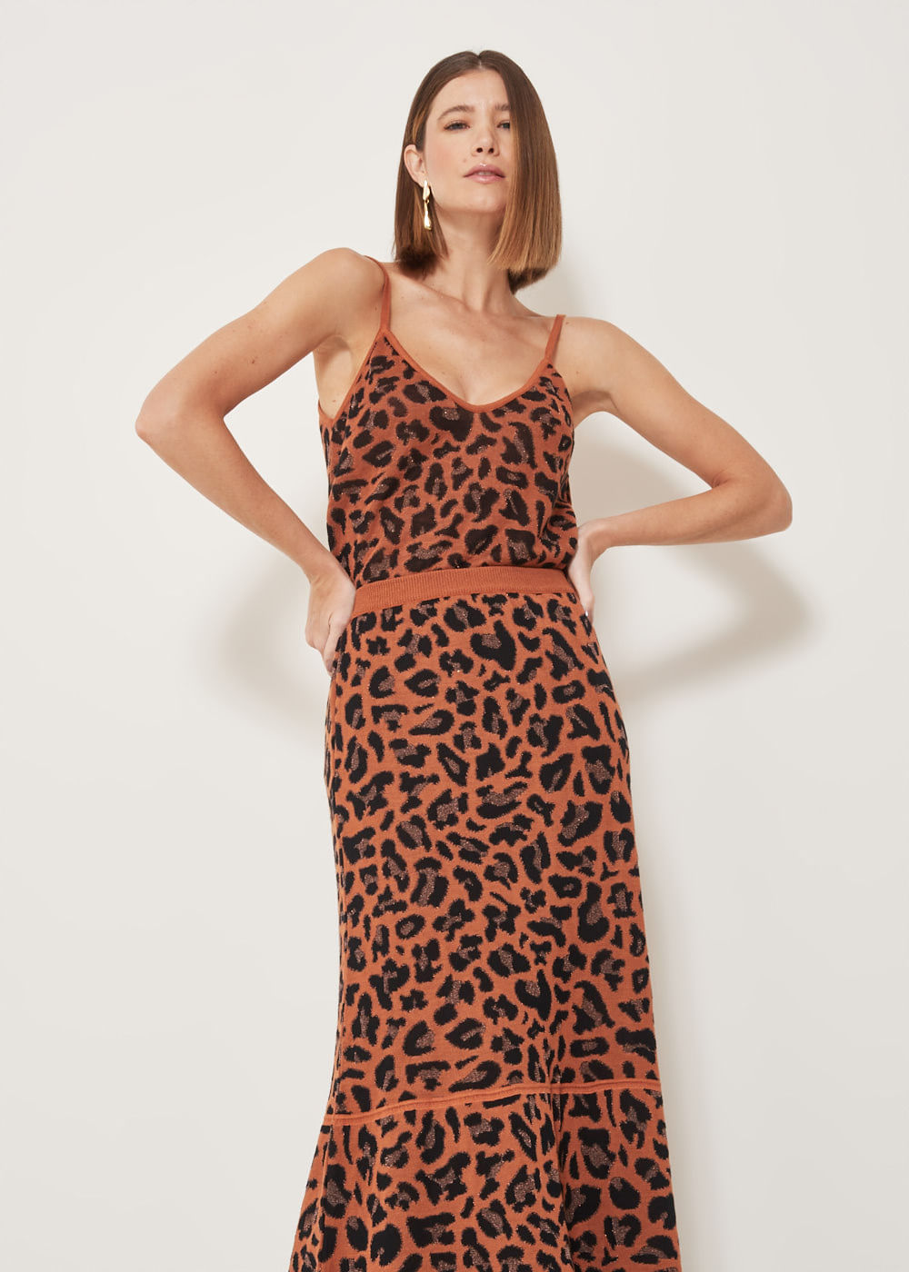 44.20.3304CAC SAIA MIDI TRICOT JACQUARD ONÇA