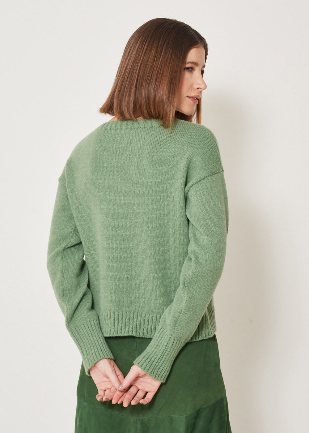 45.10.3302SLV CARDIGÃ MANGA LONGA MOHAIR