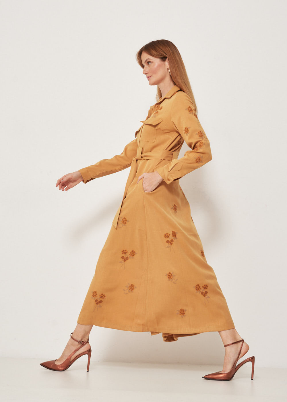 23.10.3305HNY VESTIDO MIDI M/L BORDADO FLORES