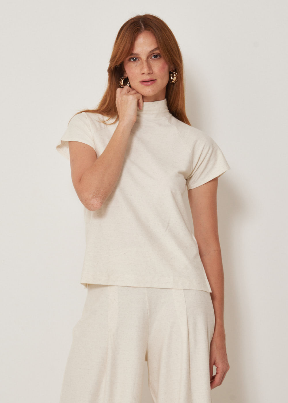 67.40.3305CRU BLUSA MALHA MANGA RAGLAN GOLA ALTA
