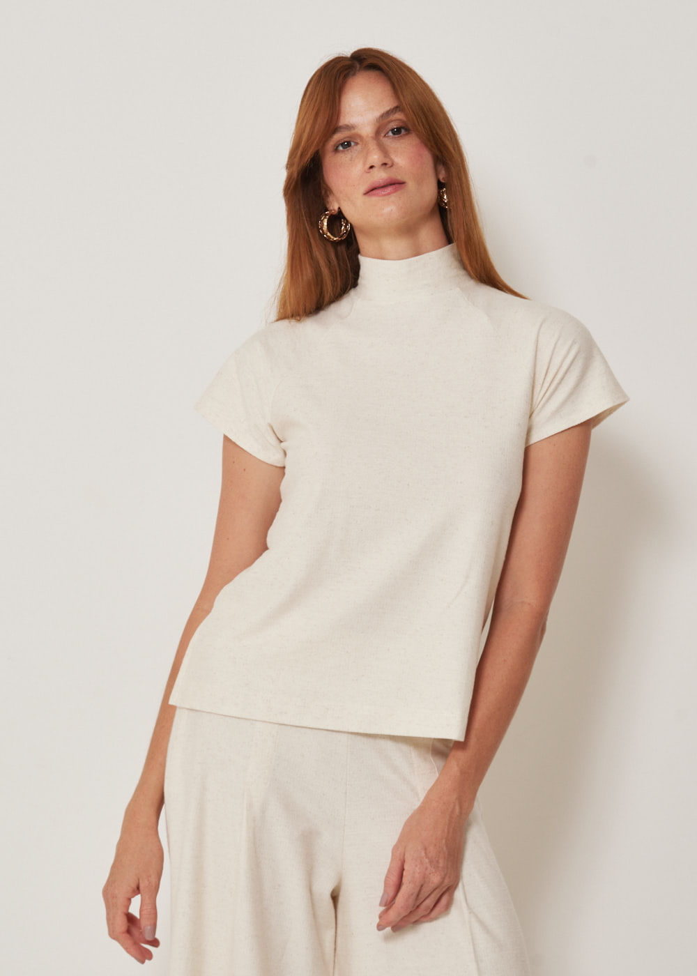 67.40.3305CRU BLUSA MALHA MANGA RAGLAN GOLA ALTA