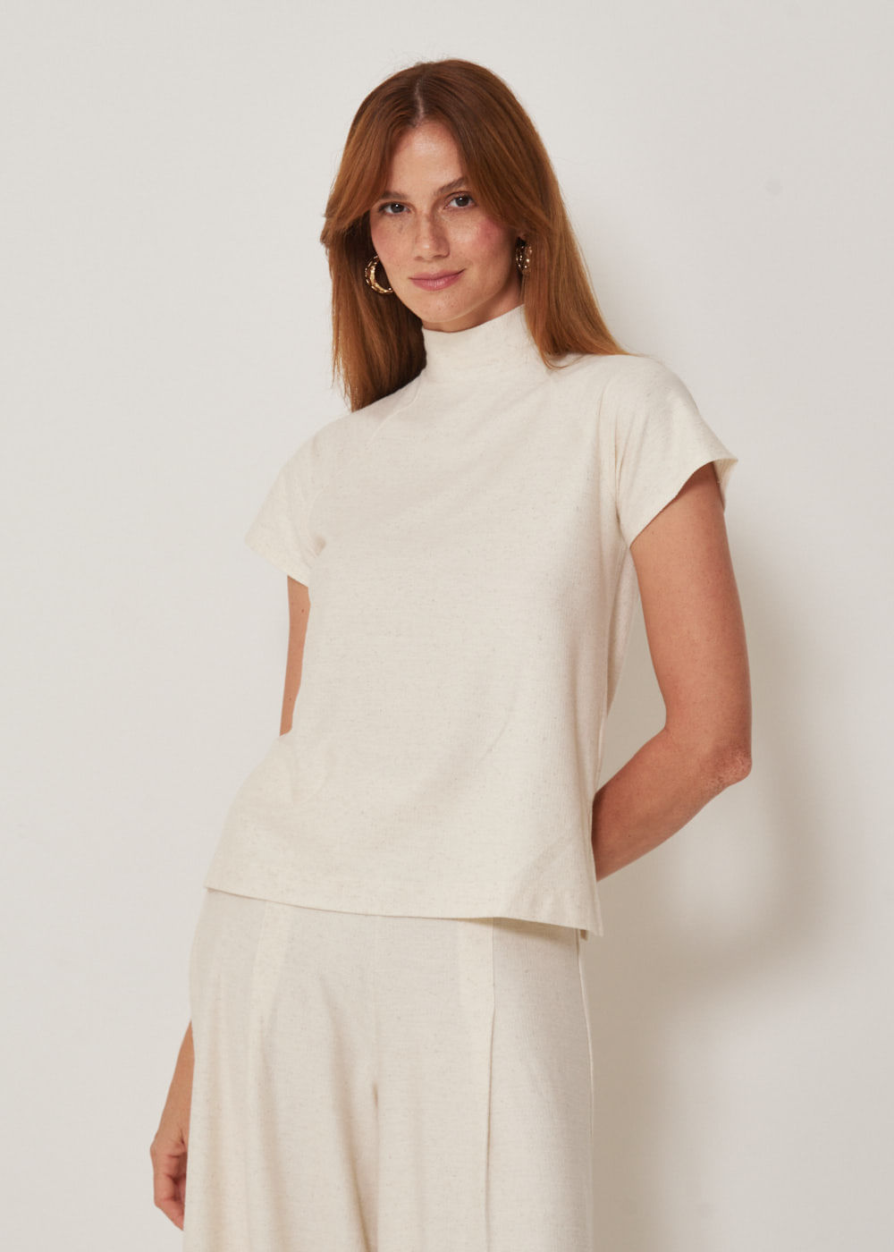 67.40.3305CRU BLUSA MALHA MANGA RAGLAN GOLA ALTA