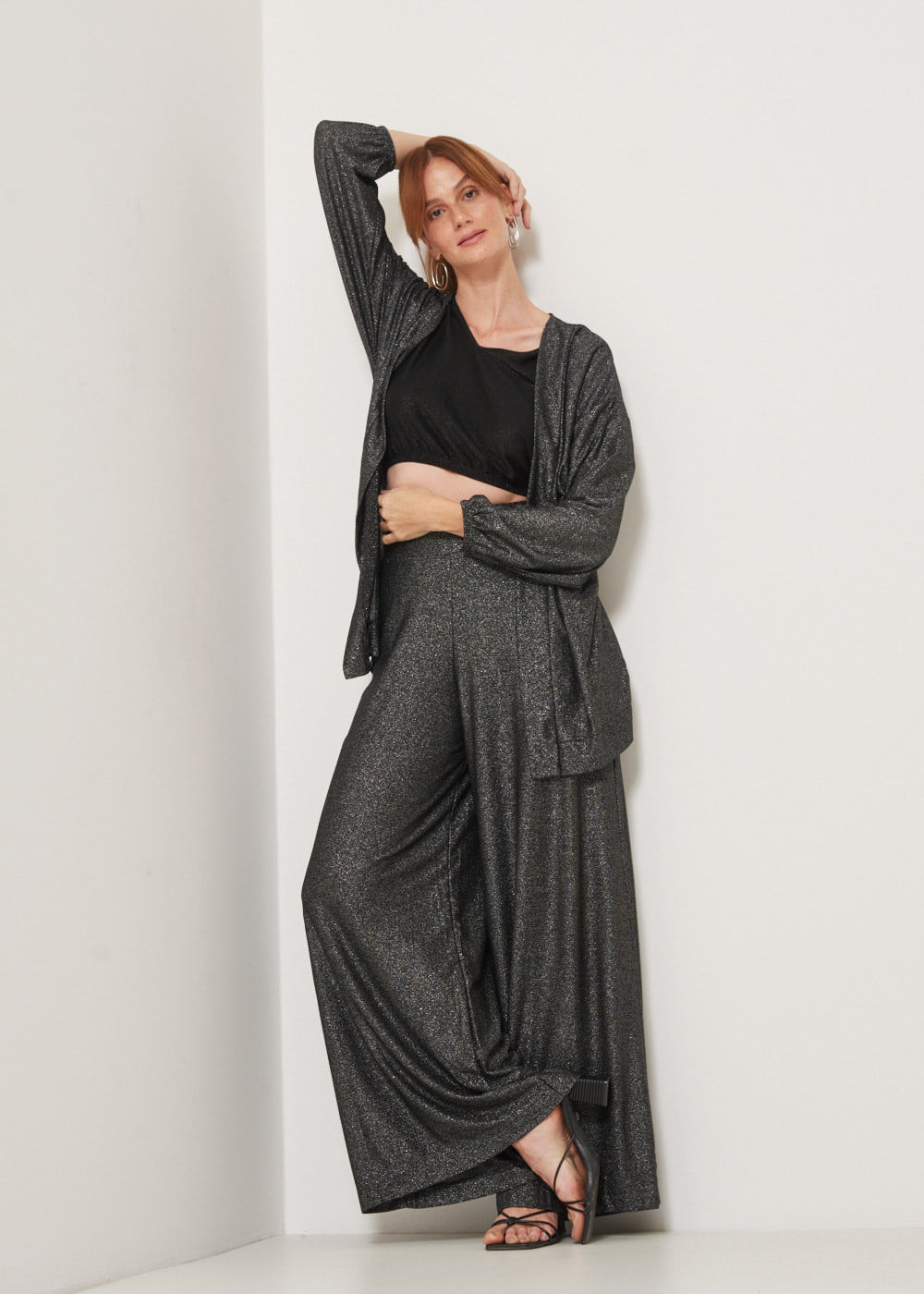 62.30.3310PTO CALÇA PANTALONA DE LUREX