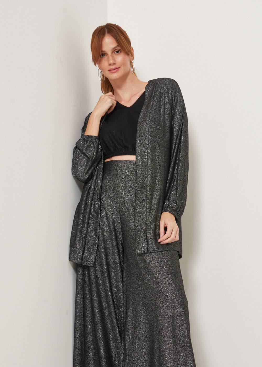 62.30.3310PTO CALÇA PANTALONA DE LUREX