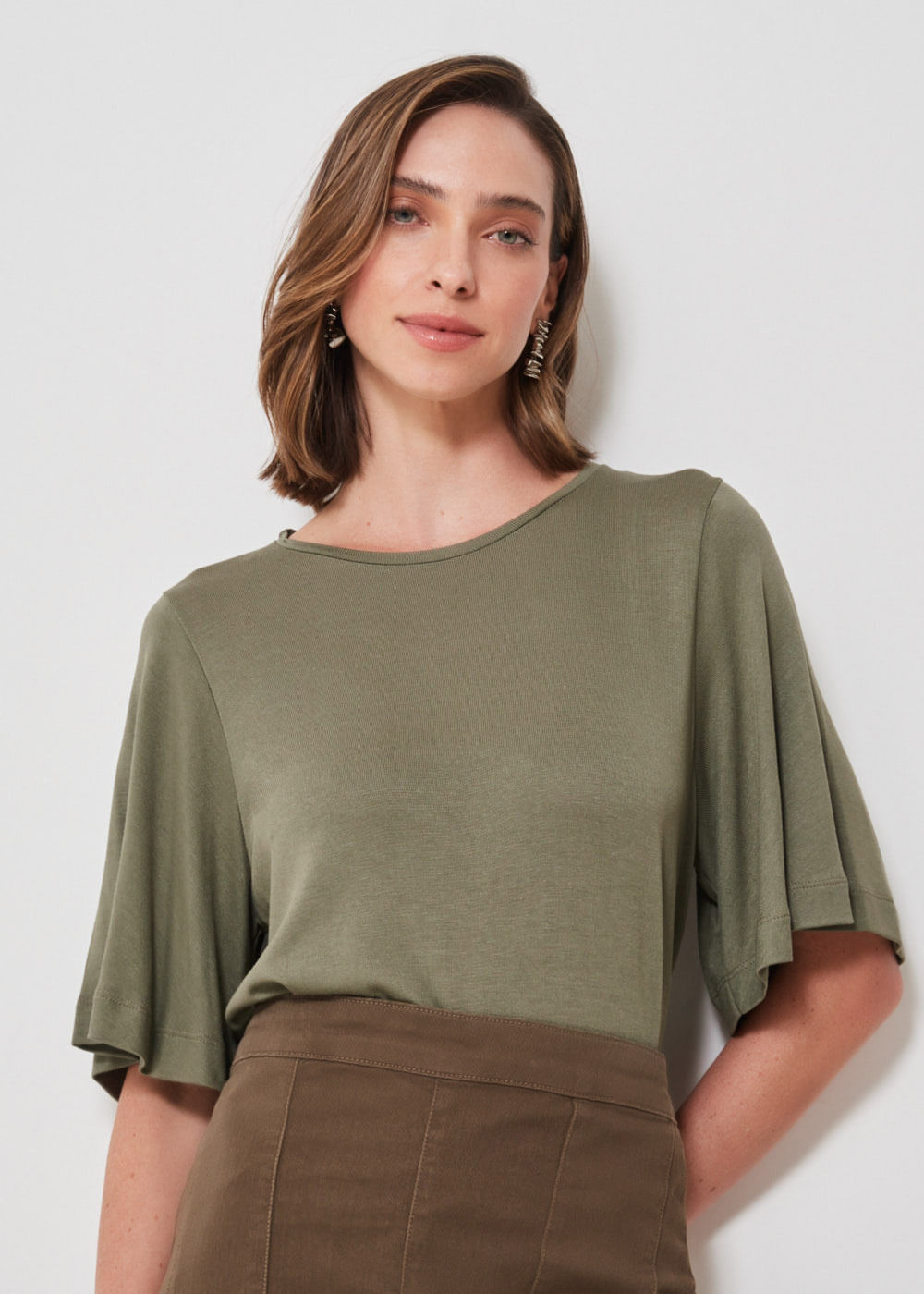 67.40.3303MSG BLUSA MALHA M/C DECOTE CARECA