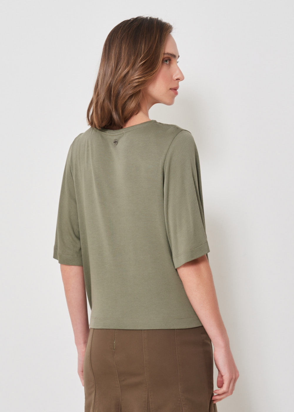 67.40.3303MSG BLUSA MALHA M/C DECOTE CARECA