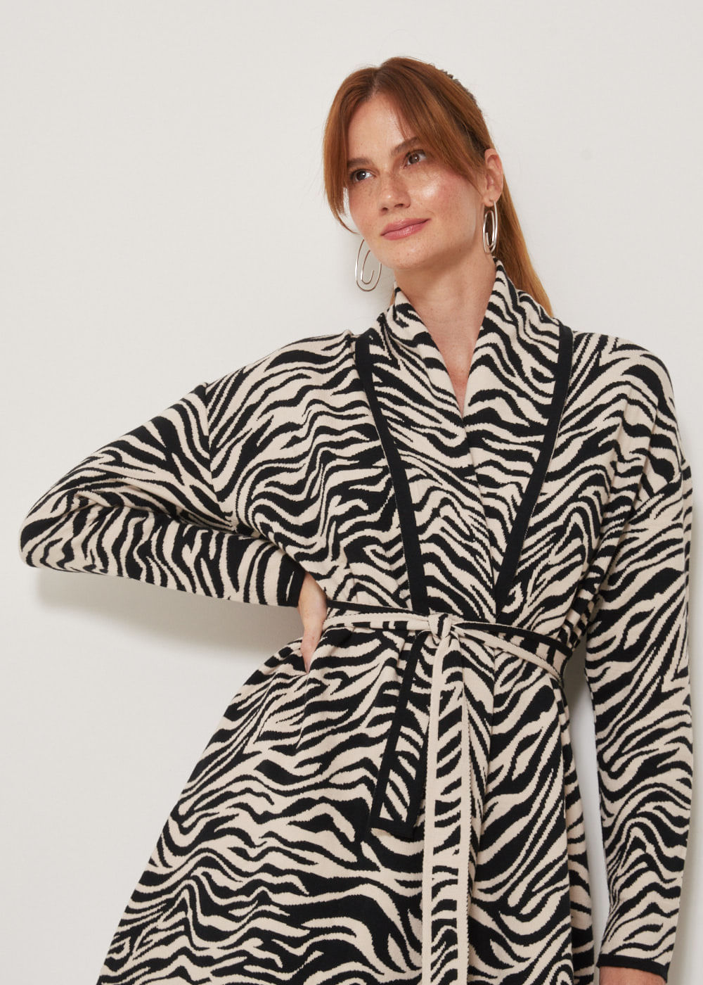 45.50.3301BIC MAXI CARDIGAN TRICOT ZEBRA