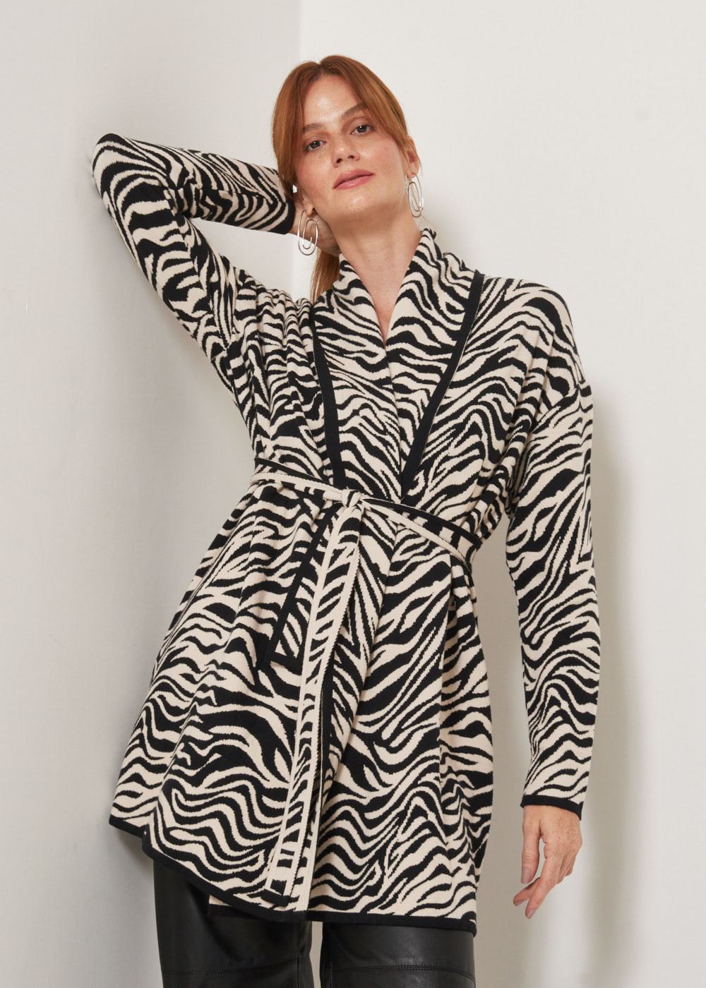 45.50.3301BIC MAXI CARDIGAN TRICOT ZEBRA