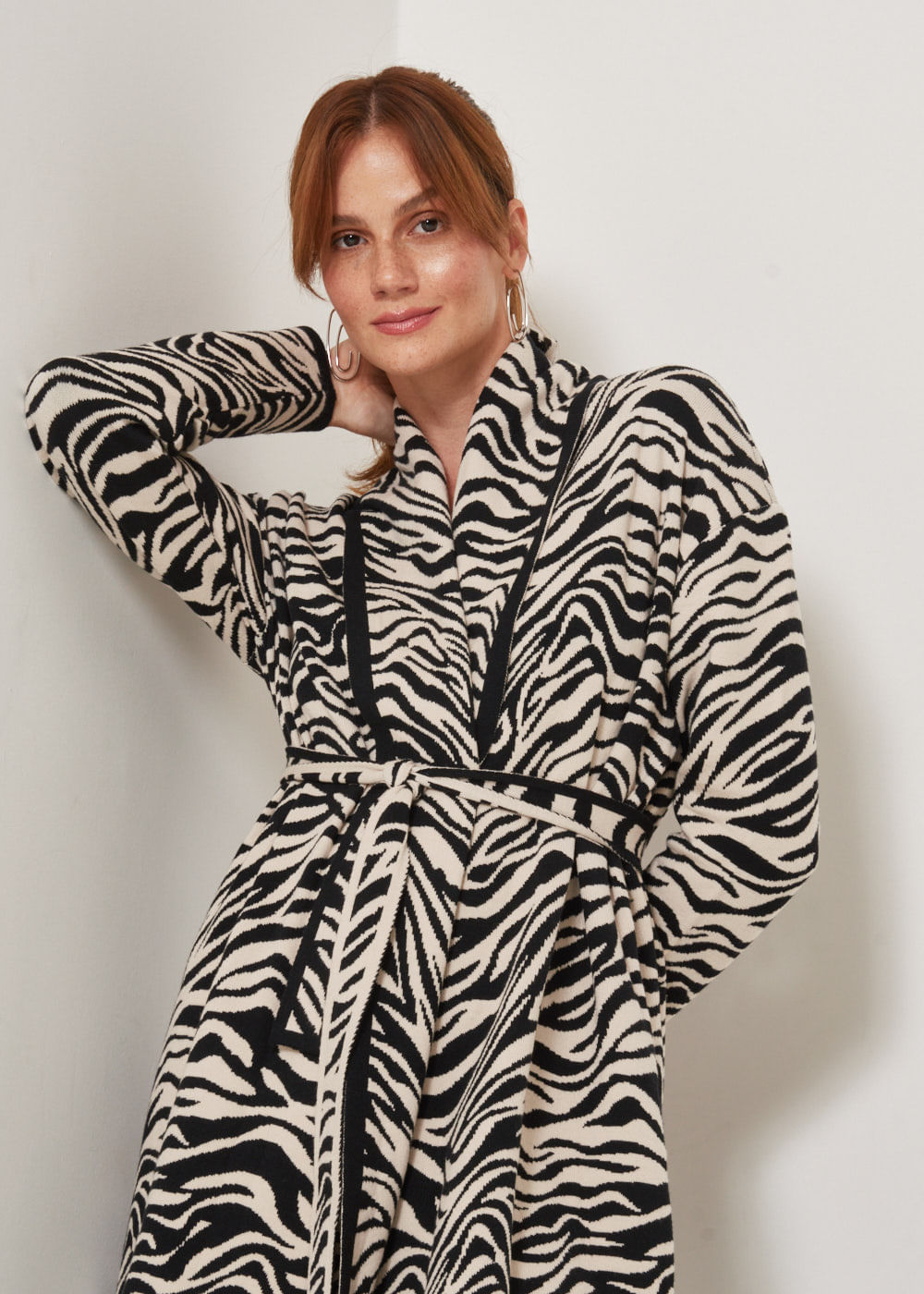 45.50.3301BIC MAXI CARDIGAN TRICOT ZEBRA