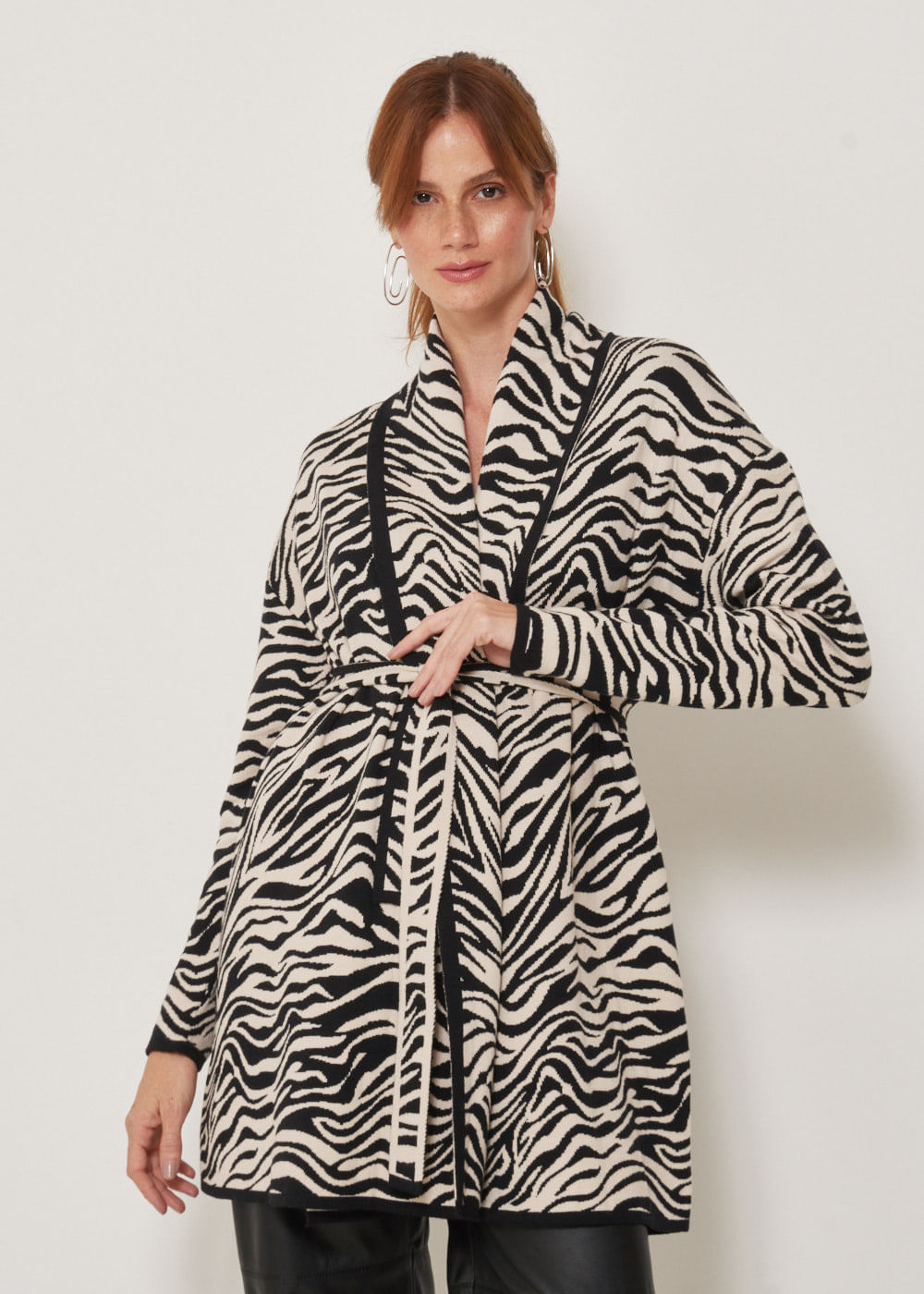 45.50.3301BIC MAXI CARDIGAN TRICOT ZEBRA