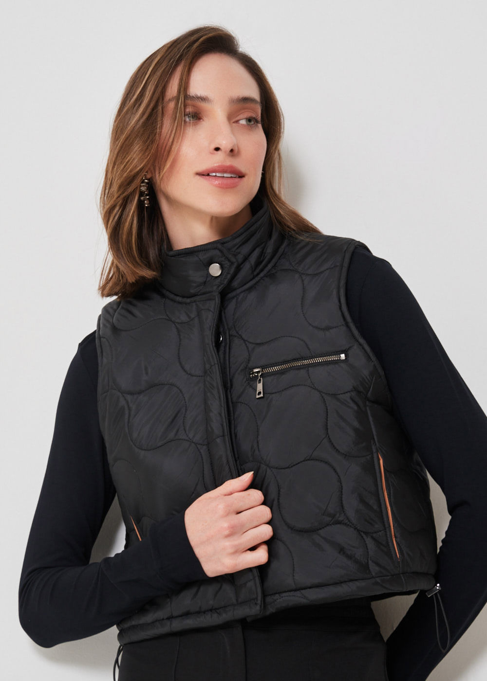 58.90.3301PTO COLETE PUFFER CURTO