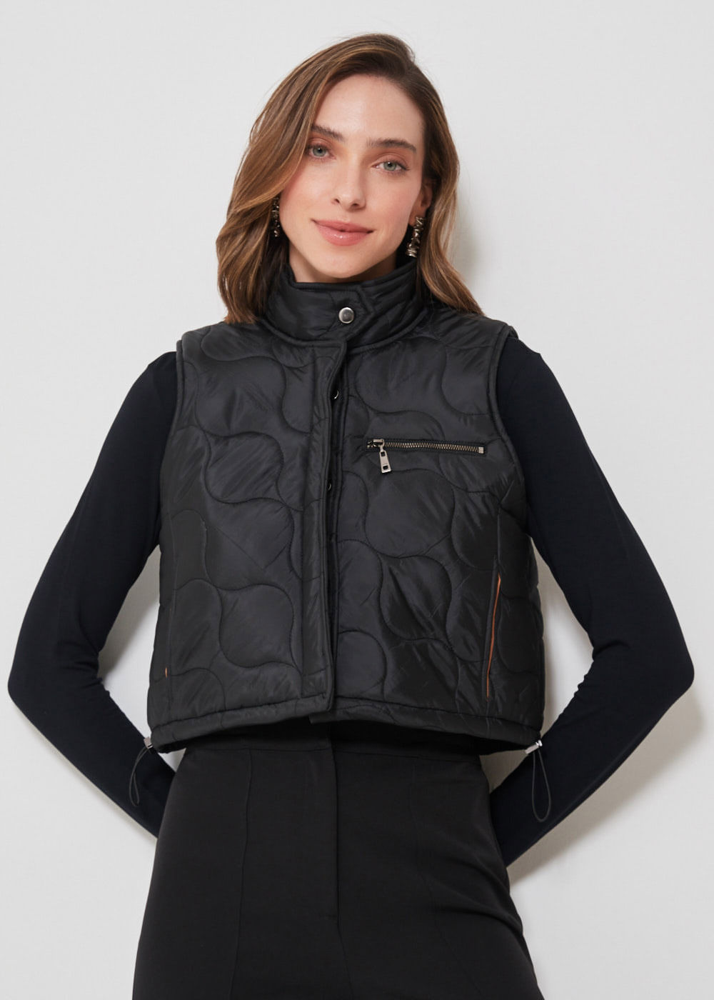 58.90.3301PTO COLETE PUFFER CURTO