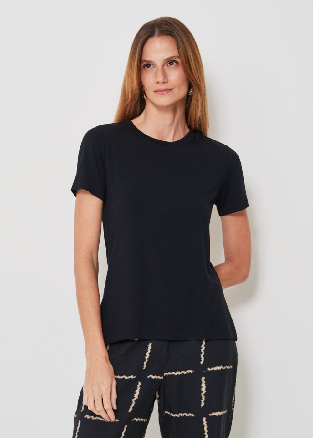 67.10.3302PTO T-SHIRT BÁSICA MALHA GOLA CARECA