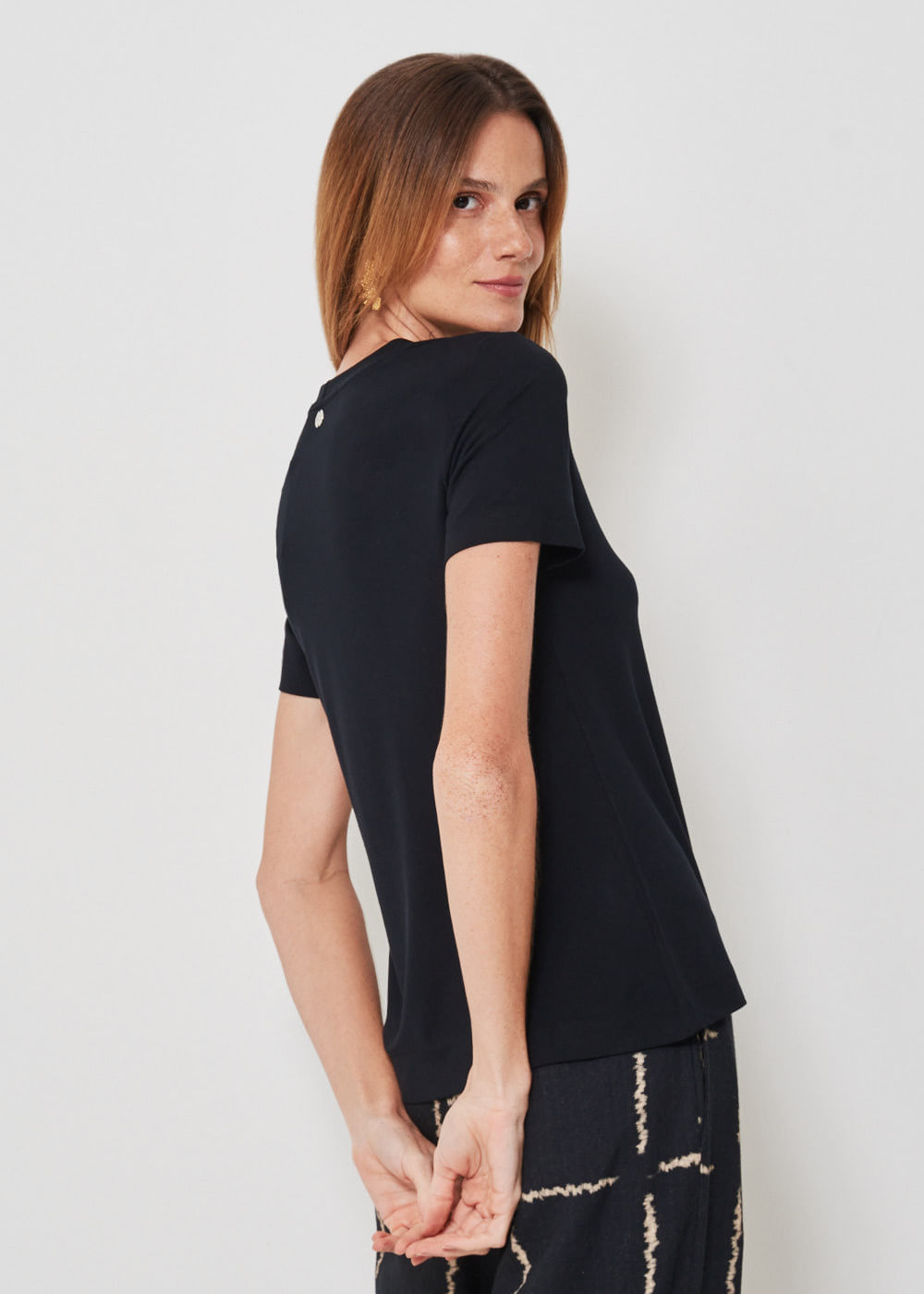 67.10.3302PTO T-SHIRT BÁSICA MALHA GOLA CARECA