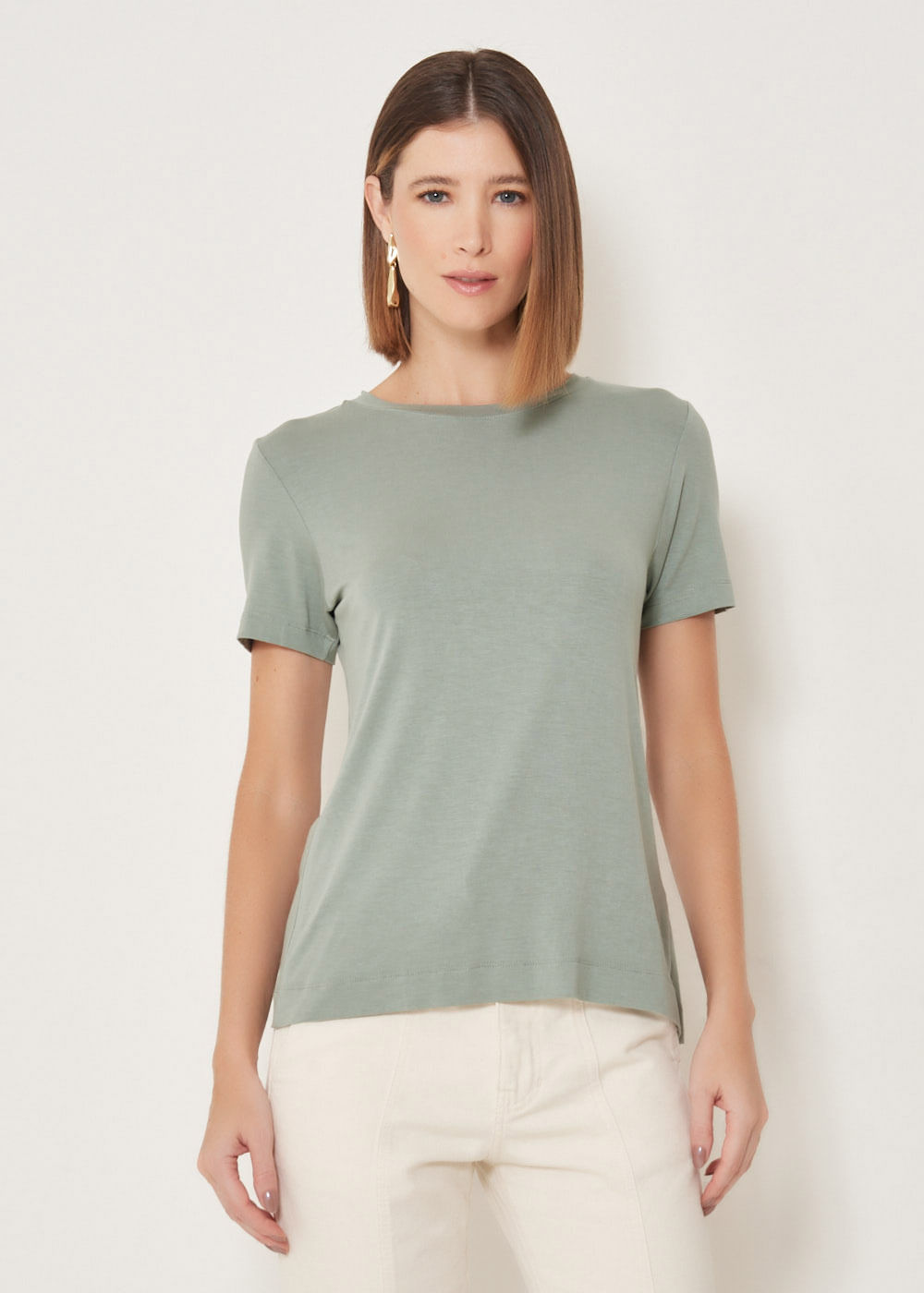 67.10.3302SLV T-SHIRT BÁSICA MALHA GOLA CARECA