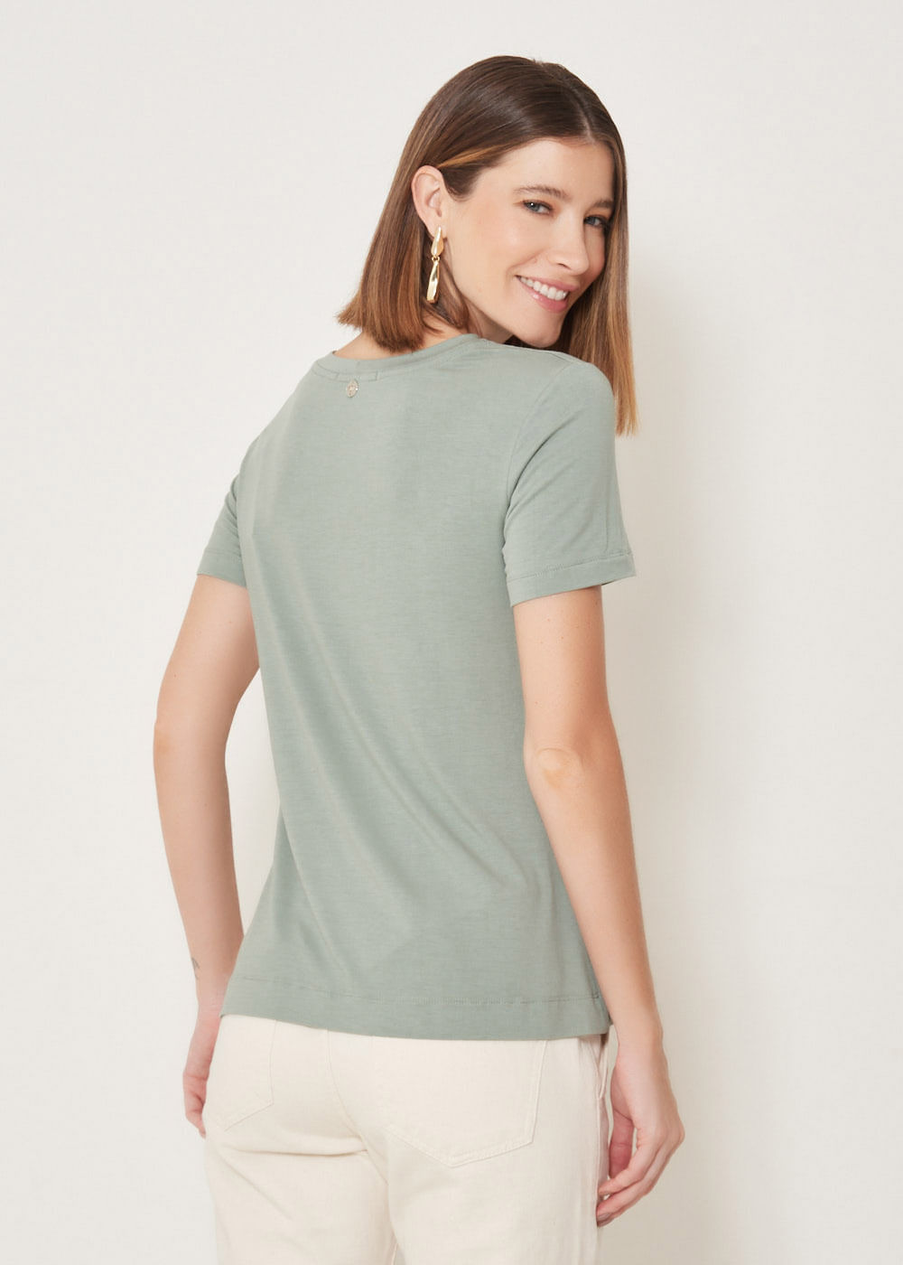 67.10.3302SLV T-SHIRT BÁSICA MALHA GOLA CARECA