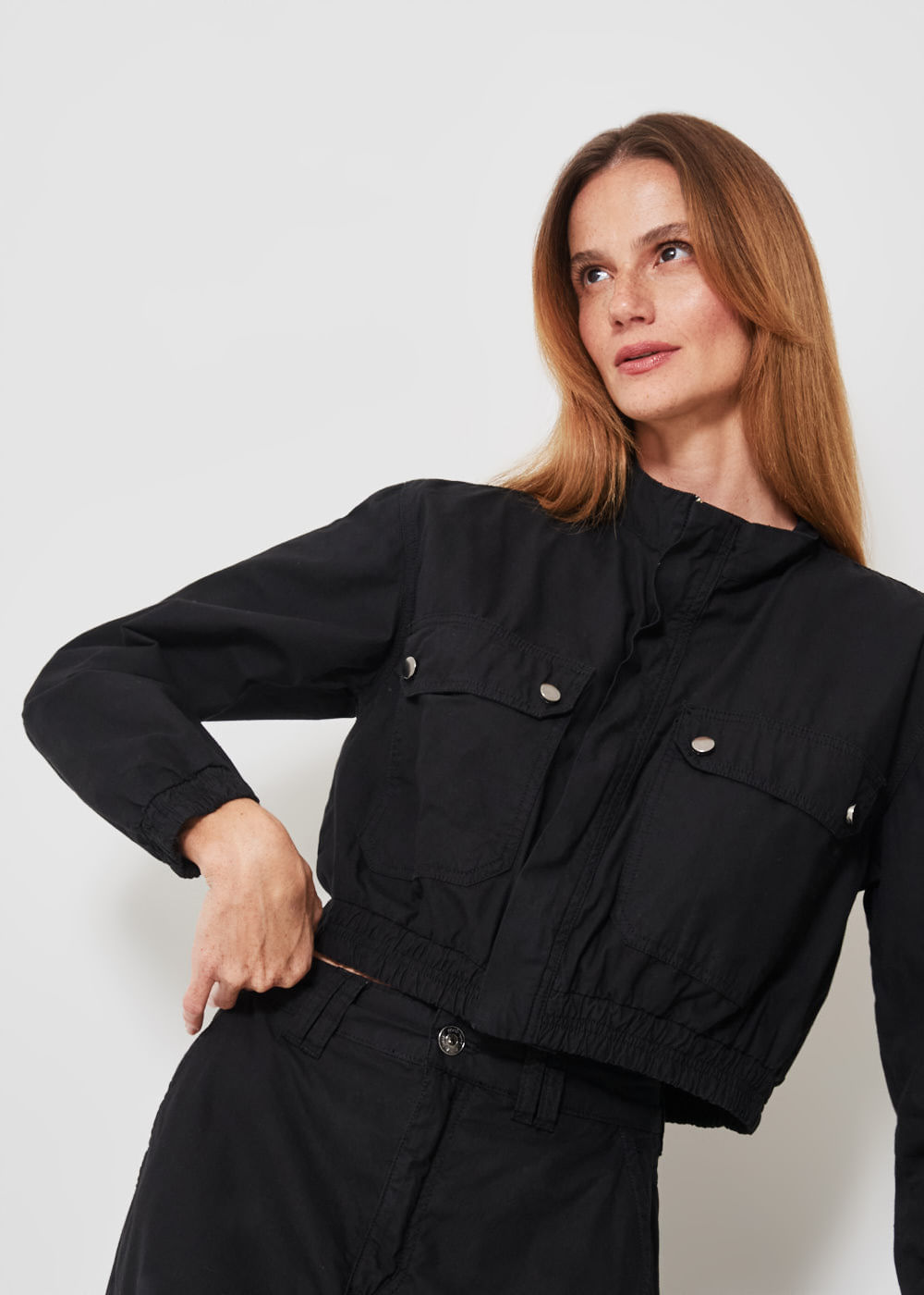 11.40.3305PTO JAQUETA SARJA BOLSO UTILITÁRIO