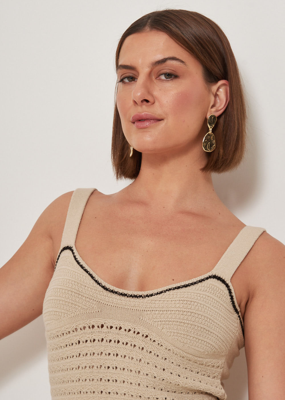 48.40.3304ARE CROPPED REGATA DE TRICOT TEXTURA