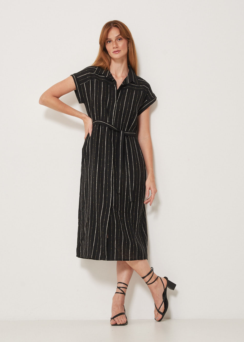 53.10.3302PTO VESTIDO MIDI CHEMISE VISTA EMBUTIDA