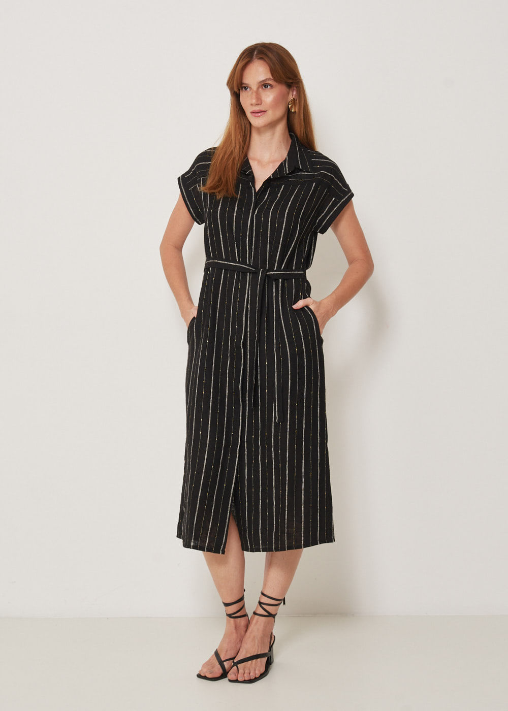 53.10.3302PTO VESTIDO MIDI CHEMISE VISTA EMBUTIDA