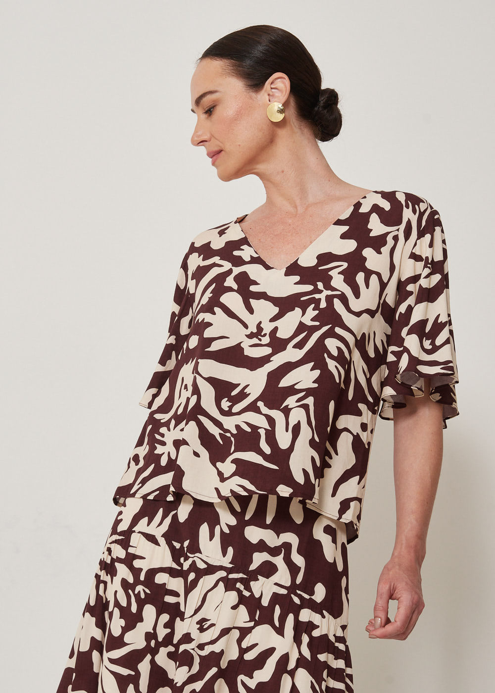 56.20.3305OFW BLUSA MANGA SINO 3/4 ESTAMPA CAMOUFLAGE