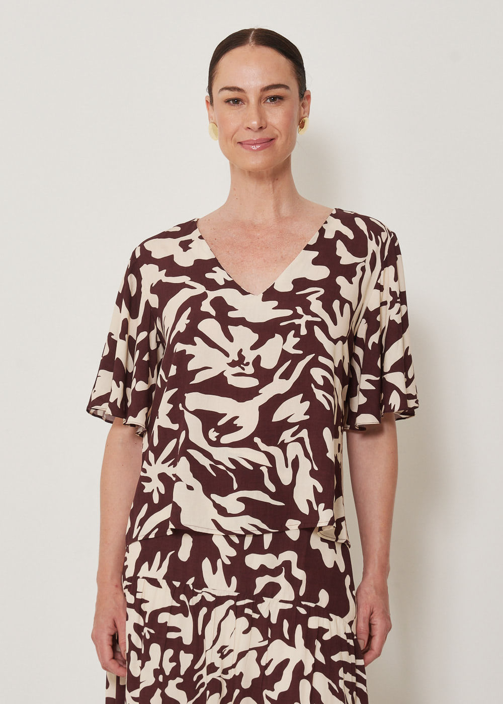 56.20.3305OFW BLUSA MANGA SINO 3/4 ESTAMPA CAMOUFLAGE