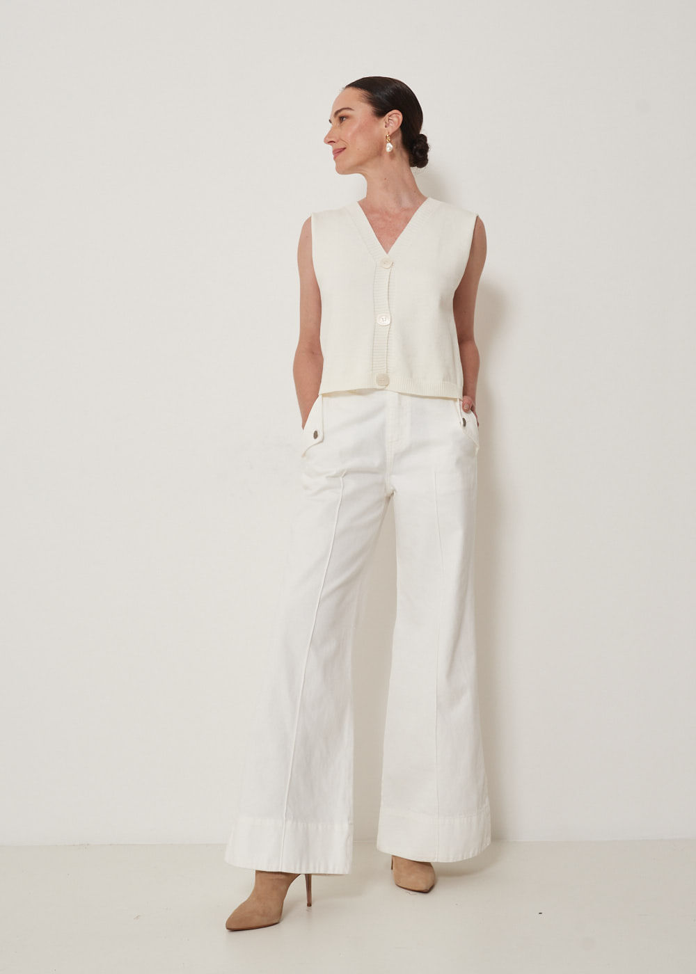 12.75.3303OFW CALÇA PANTALONA SARJA BARRA LARGA