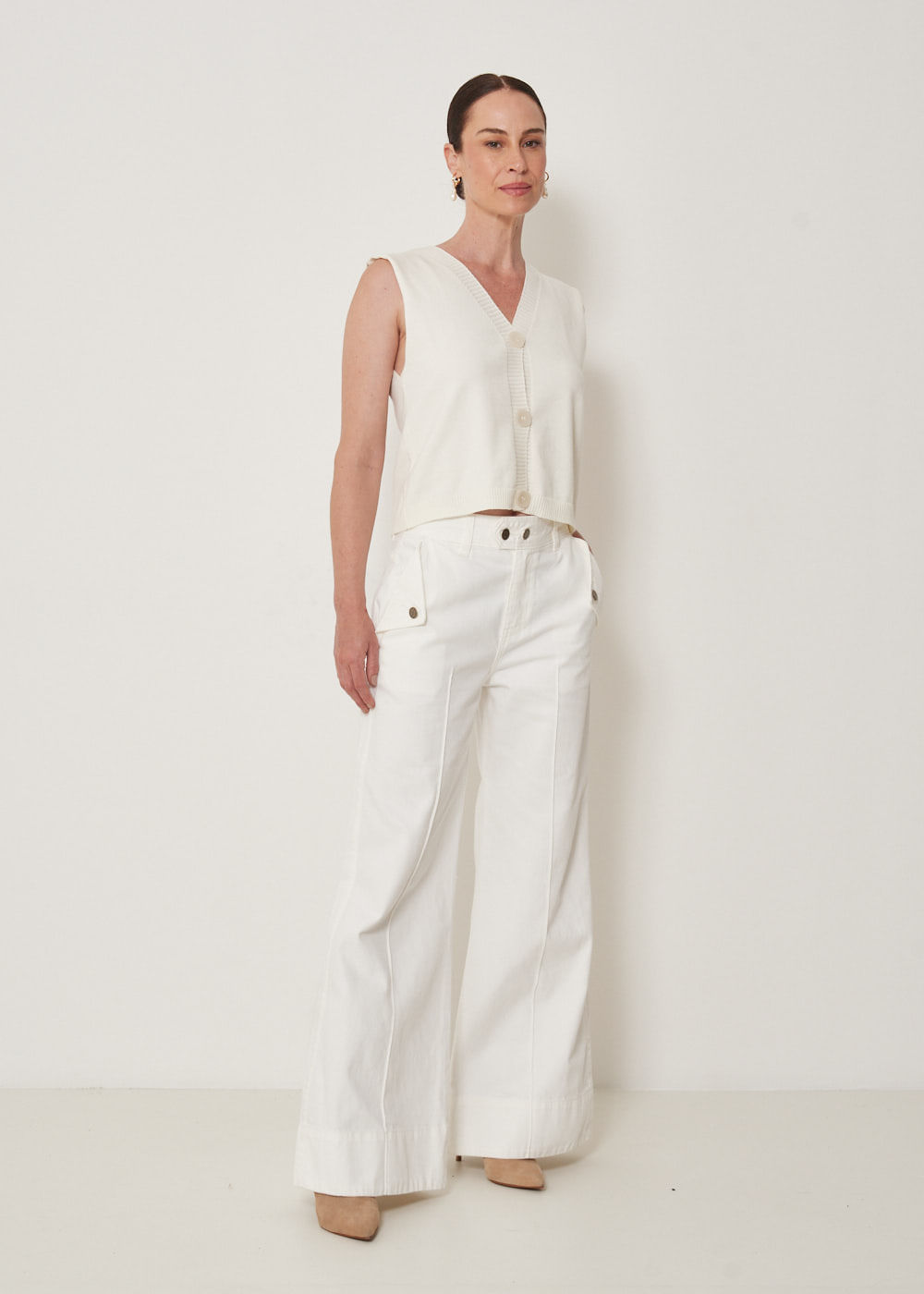 12.75.3303OFW CALÇA PANTALONA SARJA BARRA LARGA