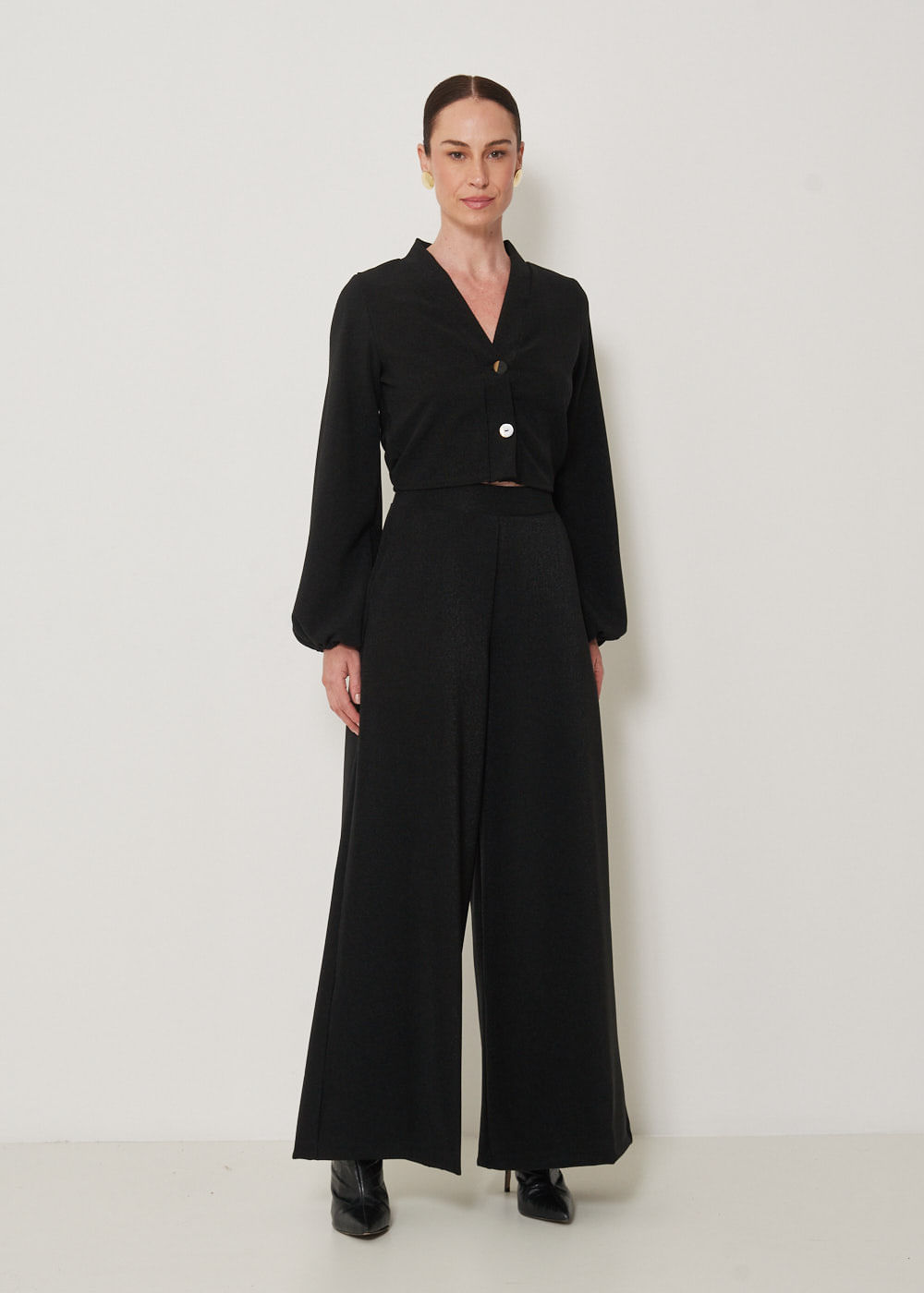 62.30.3301PTO CALÇA PANTALONA MALHA COM BOLSOS