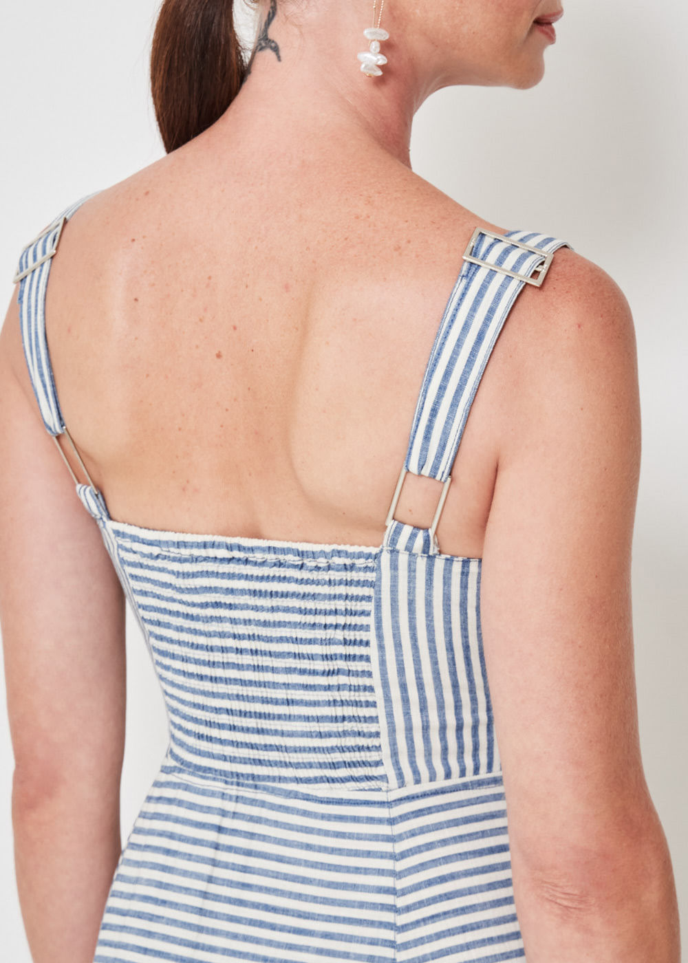 13.40.3403LIS VESTIDO LONGO JEANS  LISTRADO