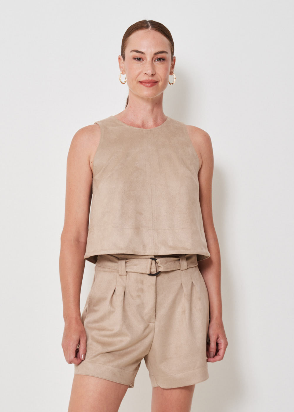 32.40.3401TAU SHORTS SUEDE COM CINTO